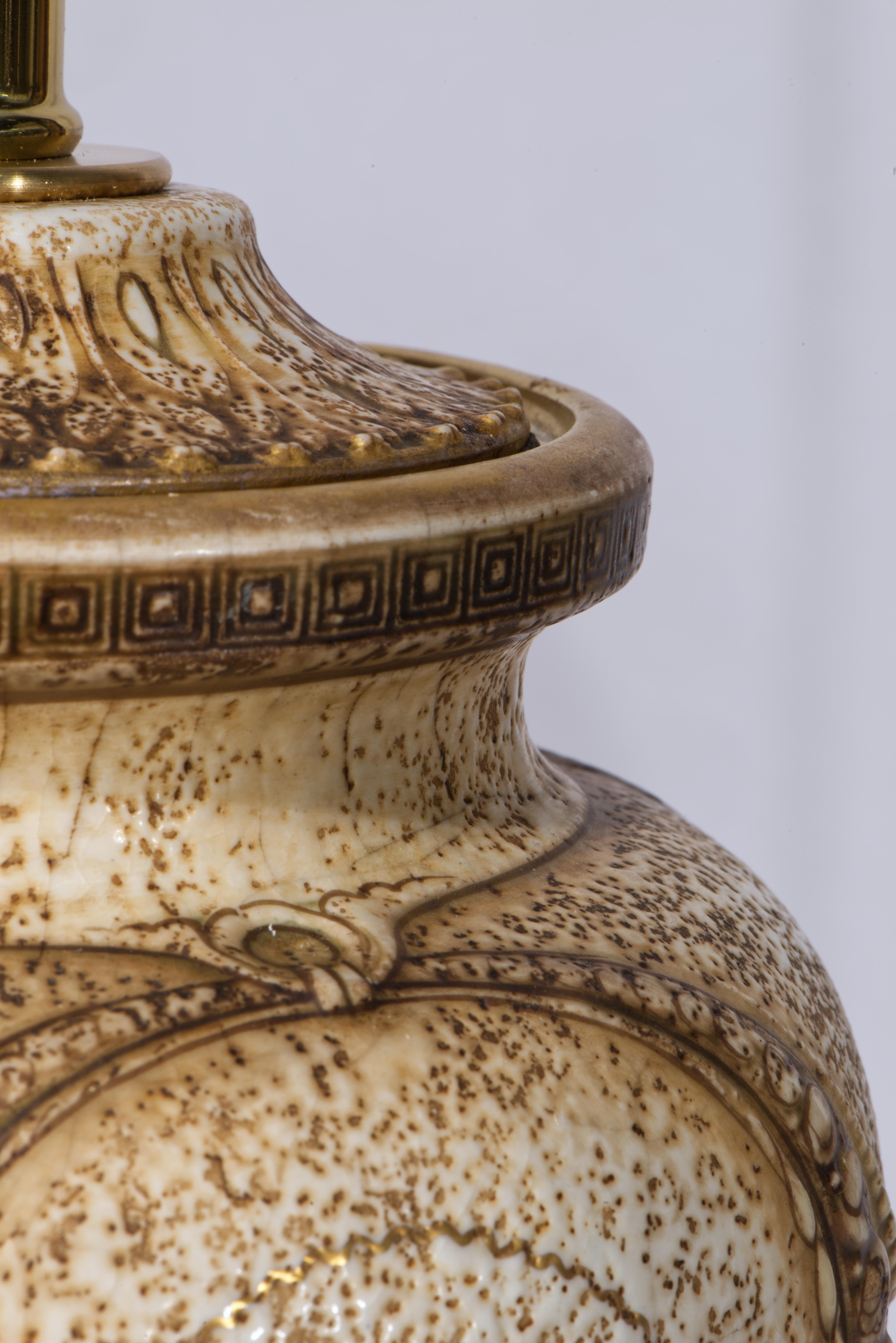 Charles Catteau for Boch Freres Art Deco Urn Table Lamp Belgium 1920s For Sale 2