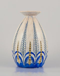 Charles Catteau for Boch Freres Keramis, Belgium. Large Art Deco ceramic vase.