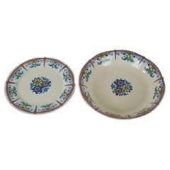 Charles Catteau for Boch Freres Keramis, Set of Small Bowl and Small Plate