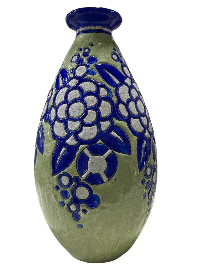 Art déco Vase Fleur de La Louviere,HARLES CATTEAU pour BOCH, 1930 en vente