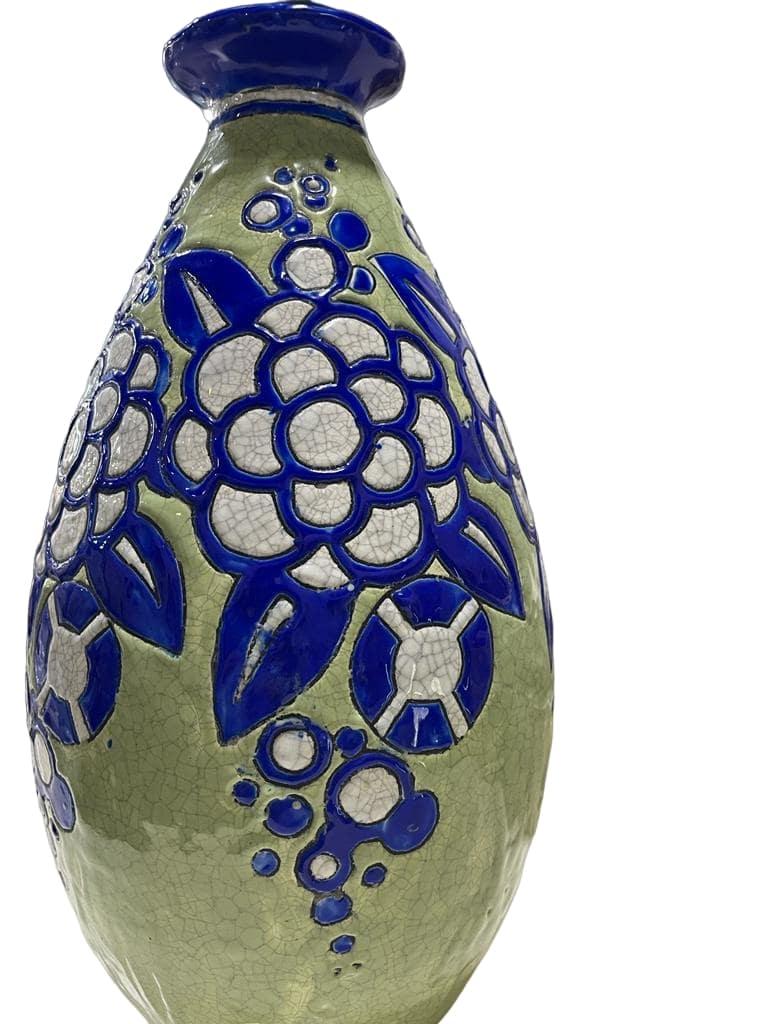 Vase Fleur de La Louviere,HARLES CATTEAU pour BOCH, 1930 Bon état - En vente à Richmond Hill, ON