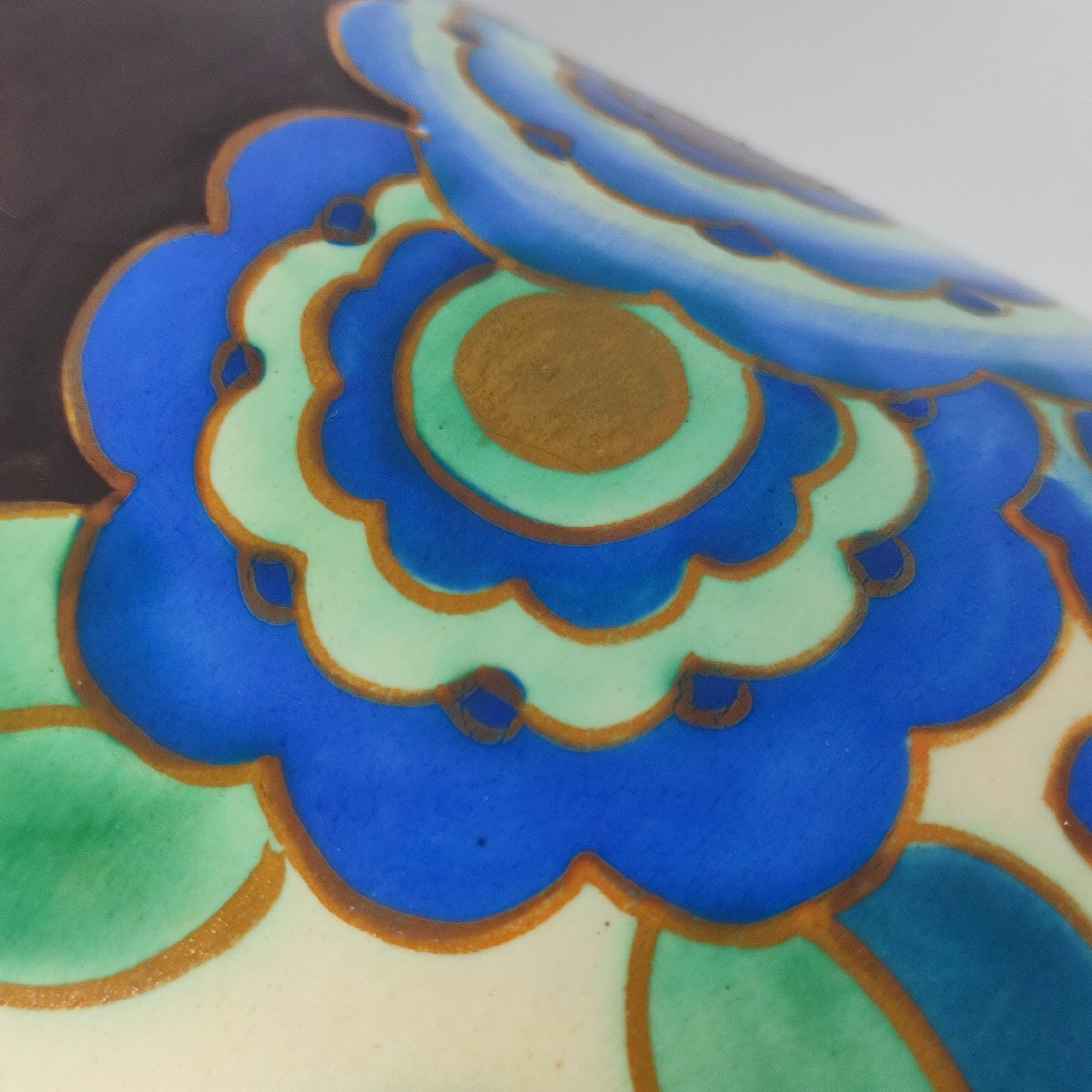 Charles Catteau pour Keramis - Vase floral Art déco, Belgique, années 1940. en vente 9