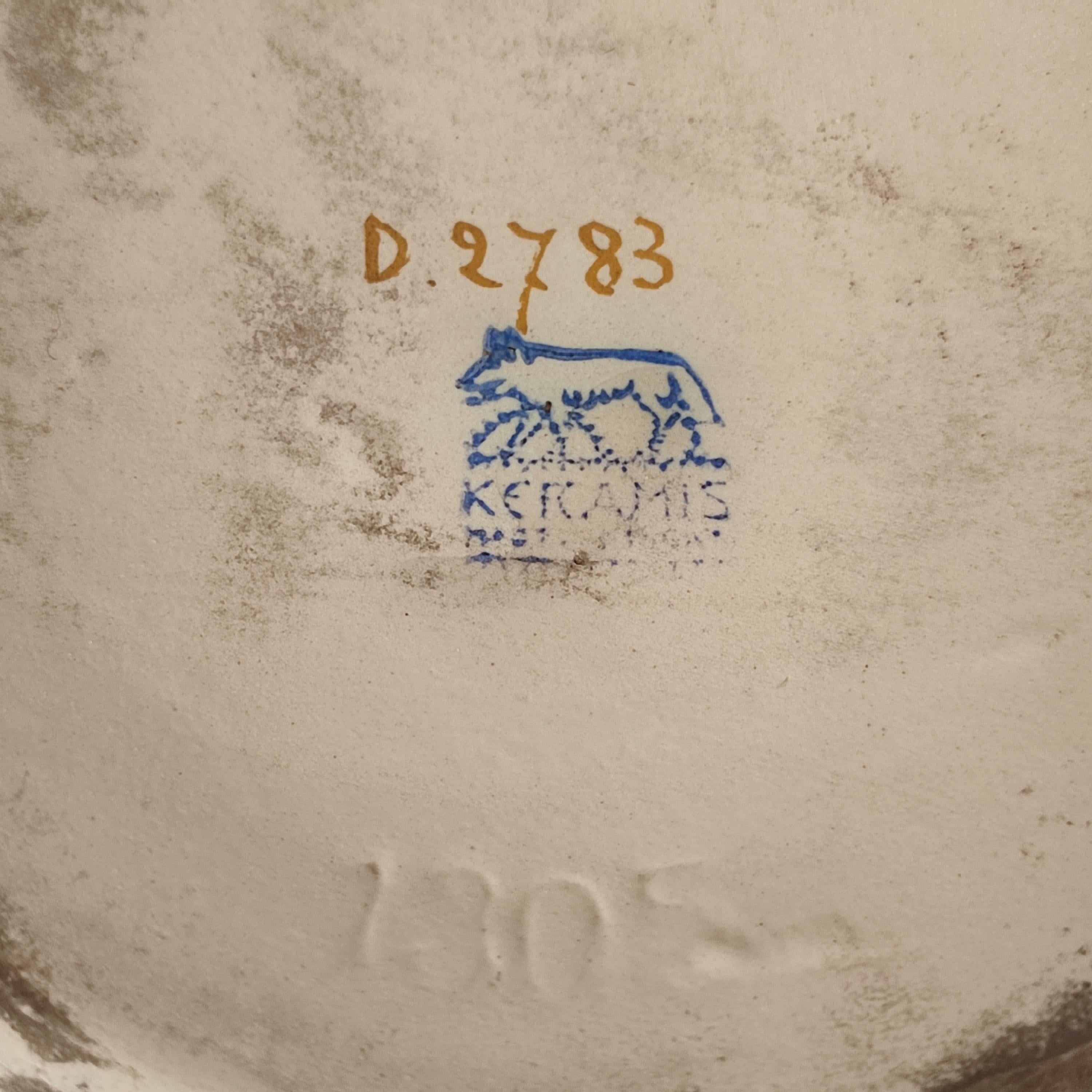 Charles Catteau pour Keramis - Vase floral Art déco, Belgique, années 1940. en vente 12