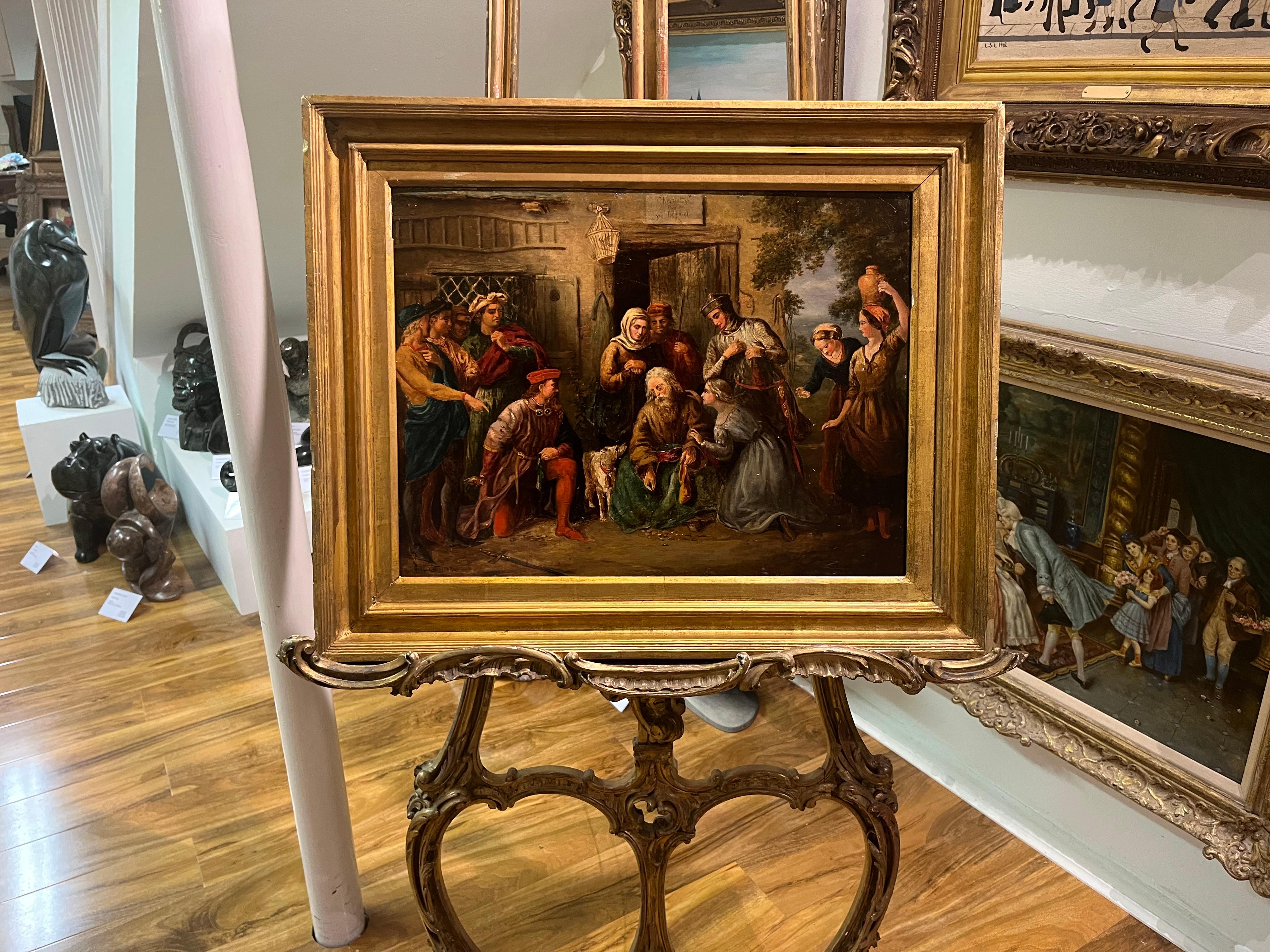 VERY RARE Oil PAINTING Antique 19th Century By Listed artist CHARLES CATTERMOLE (1832-1900)   British old master in Beautiful Gold Gilt Frame
MORE PIECES AT WWW.OLDFINEART.COM
( late 19th century )

Fine Original Antique 19th Century British OLD