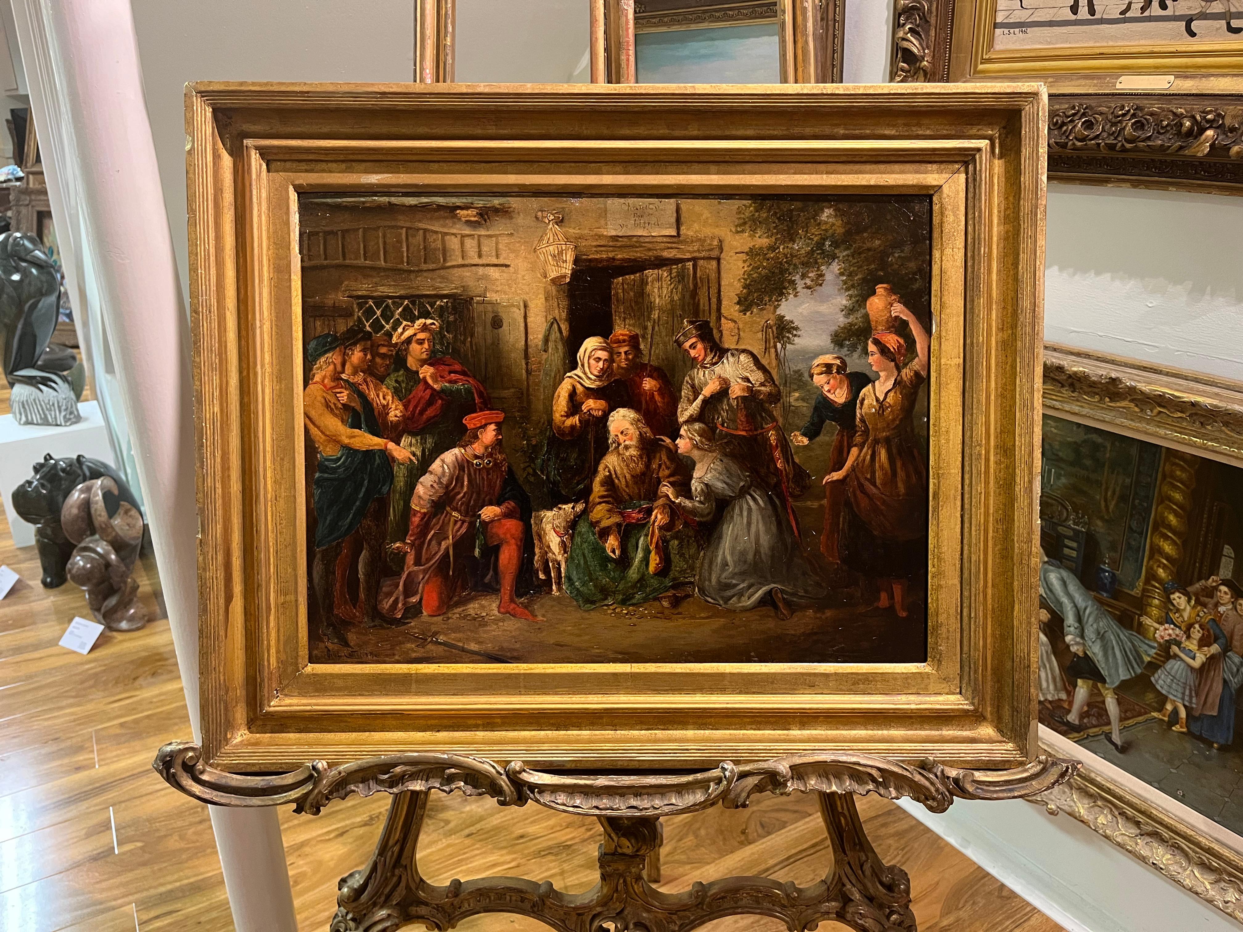 FINE Original von  CHARLES CATTERMOLE (1832-1900) Britische OLD MASTER OIL PAINTING im Angebot 1