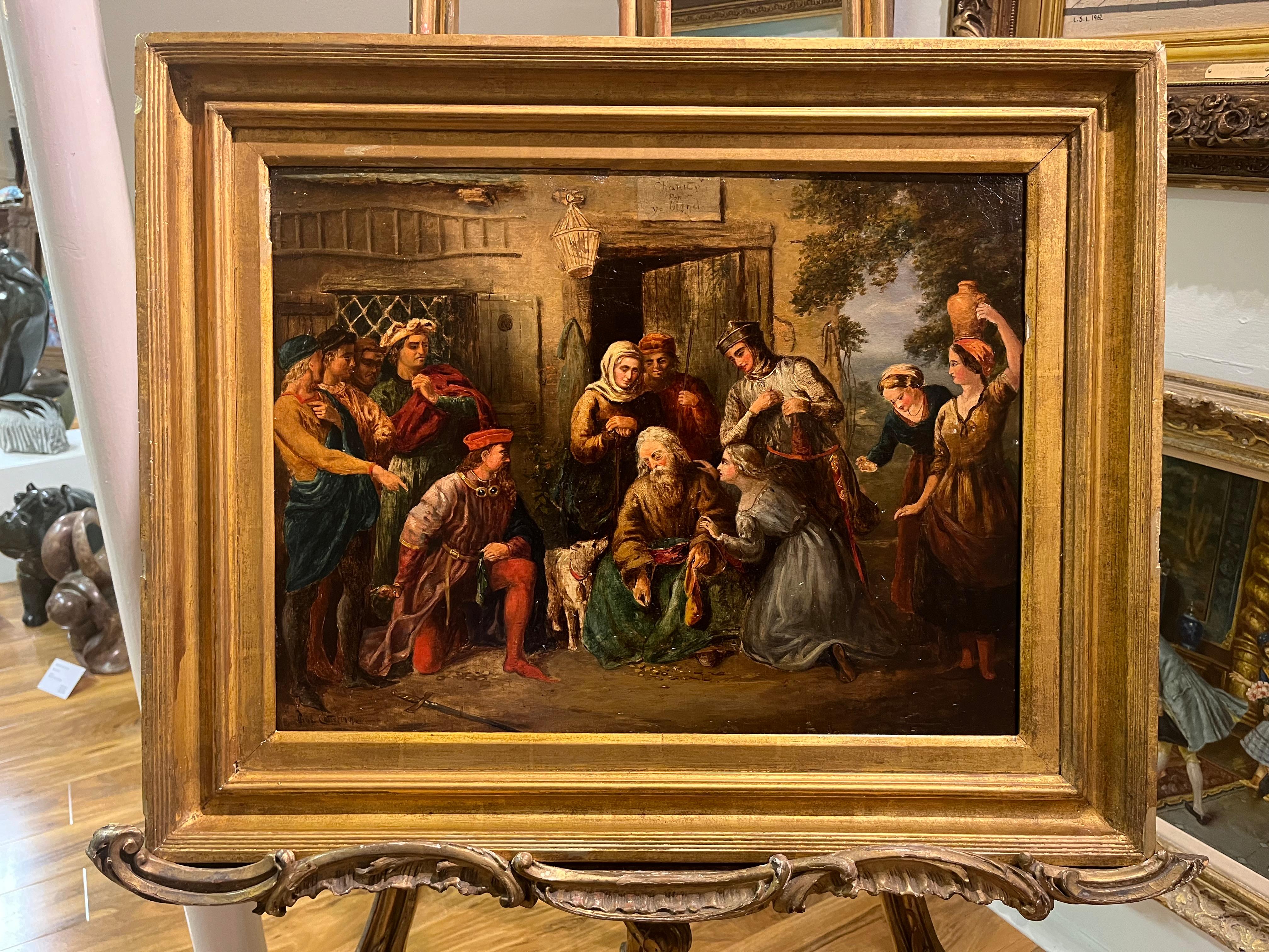 FINE Original By  CHARLES CATTERMOLE (1832-1900) British OLD MASTER OIL PAINTING For Sale 3