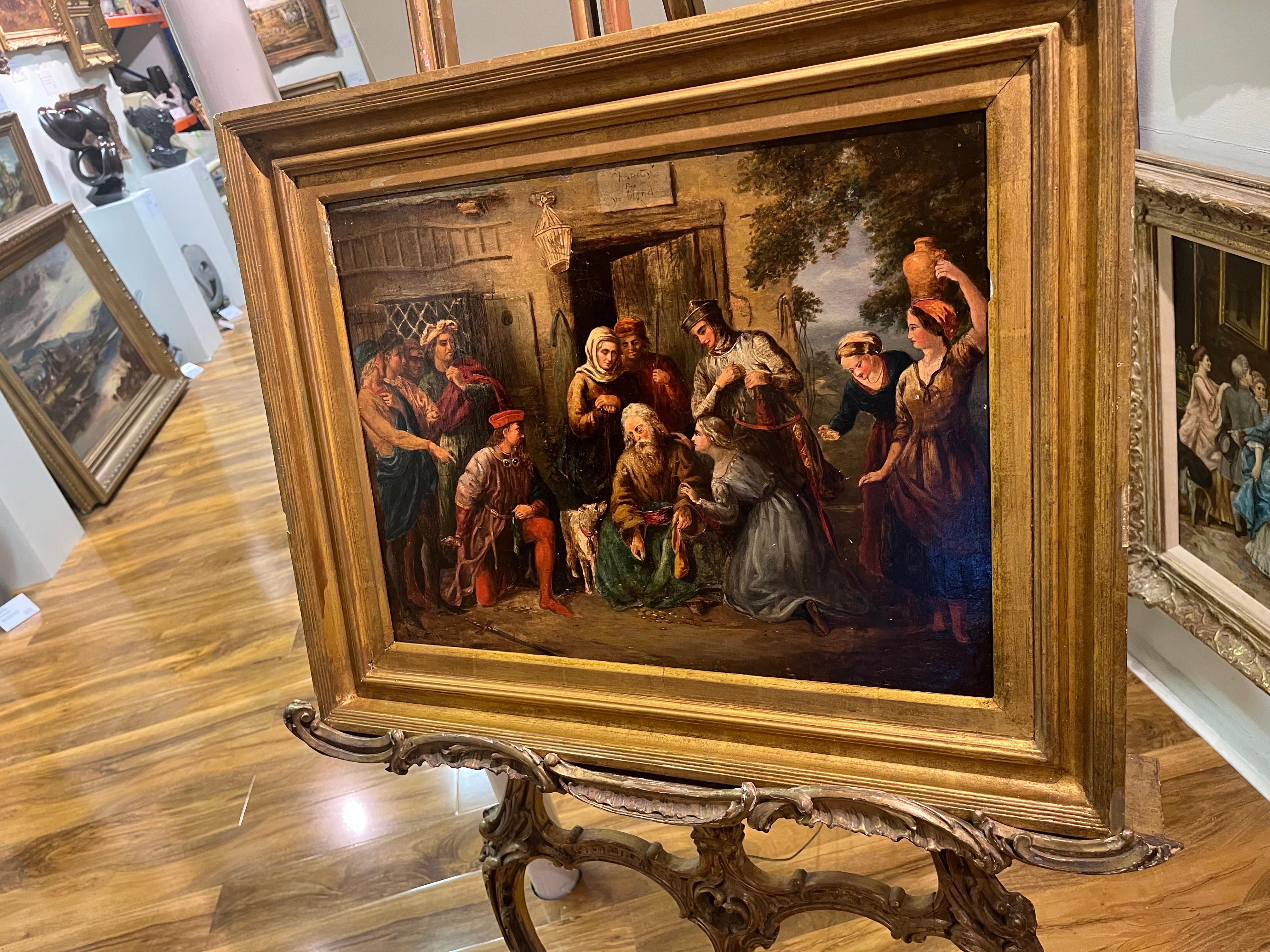 FINE Original By  CHARLES CATTERMOLE (1832-1900) British OLD MASTER OIL PAINTING For Sale 3