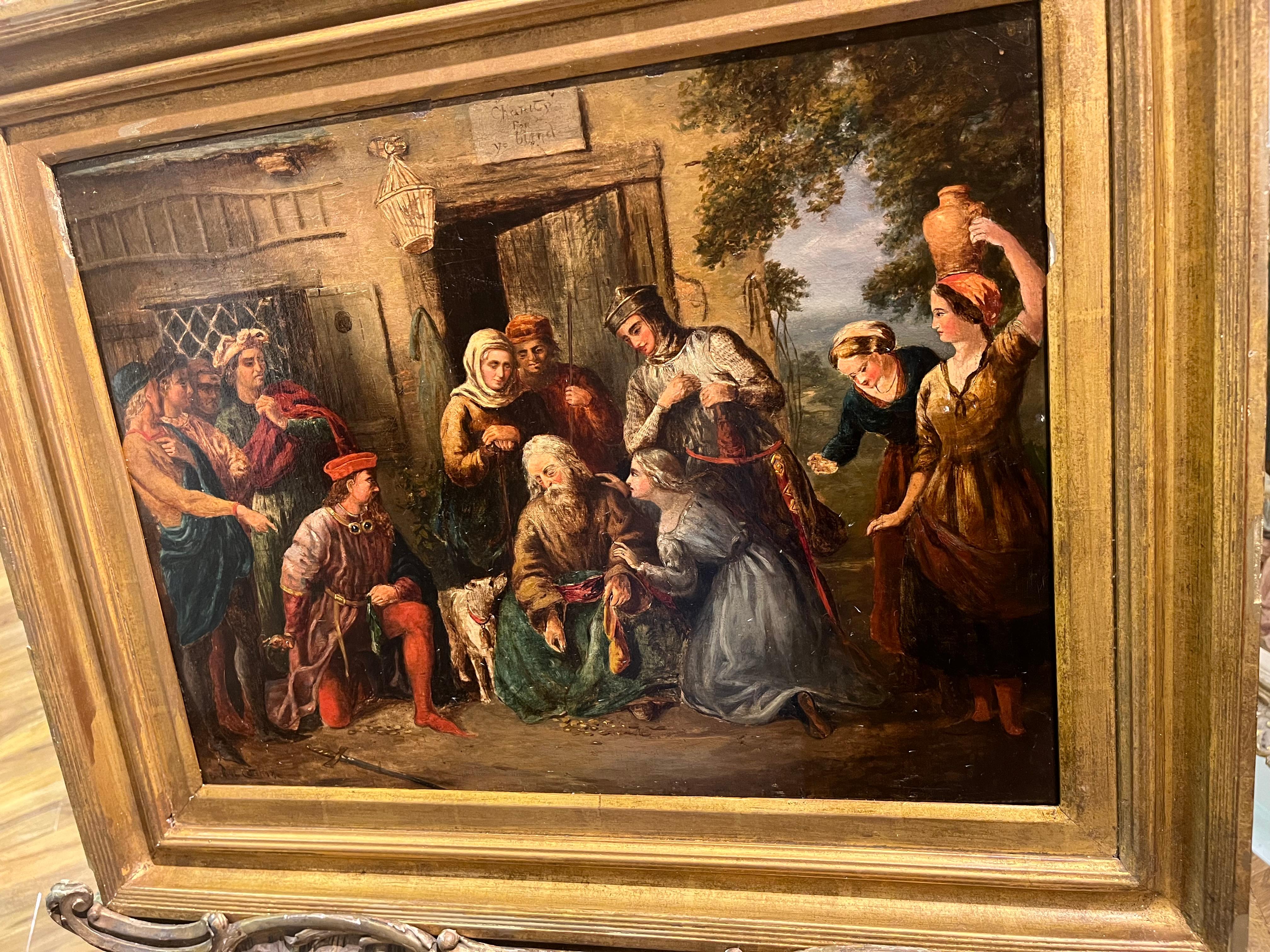 FINE Original By  CHARLES CATTERMOLE (1832-1900) British OLD MASTER OIL PAINTING For Sale 4