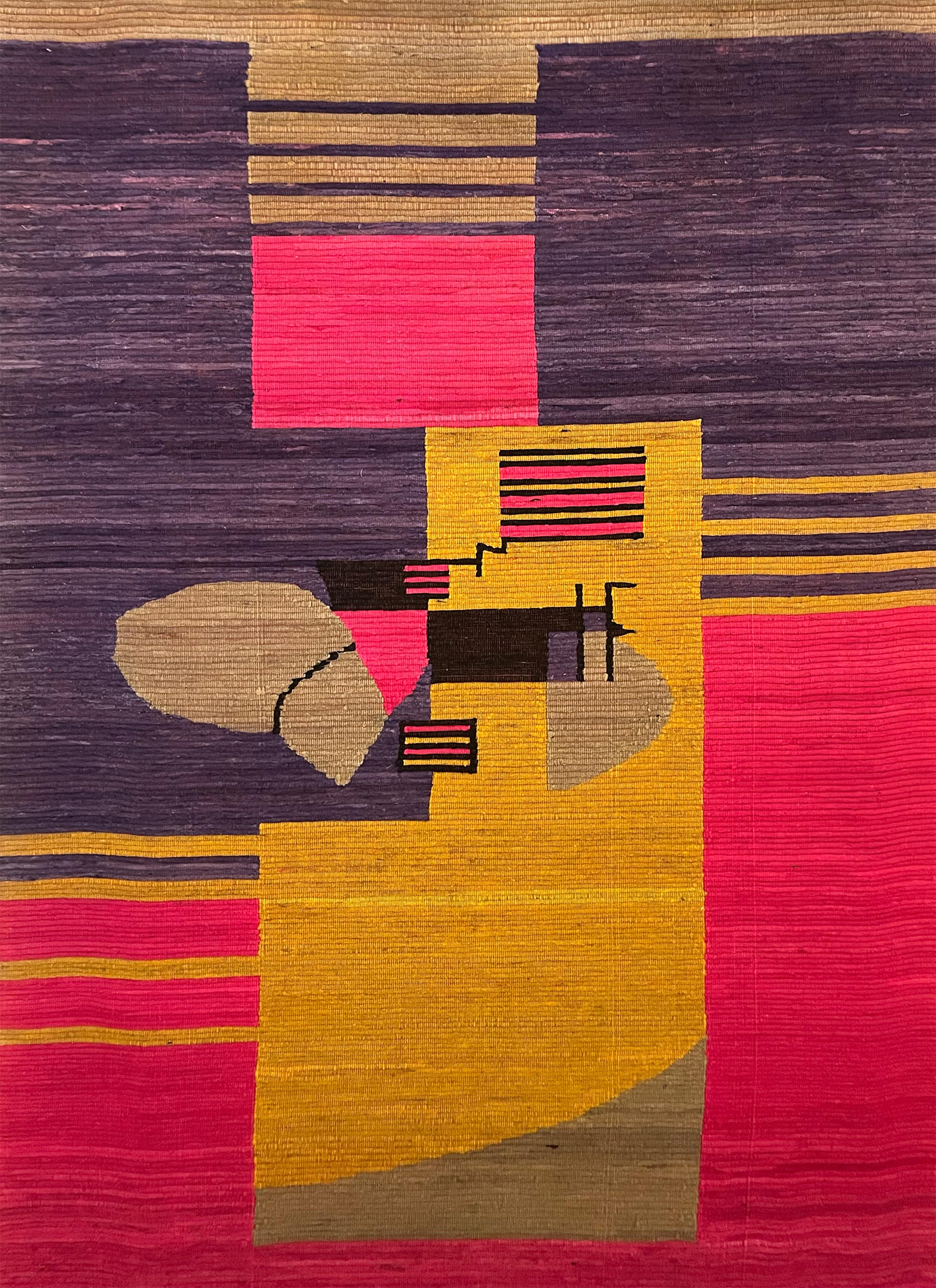 Reflect, Abstrakter geometrischer Wandteppich von Charles Chamot im Angebot 2