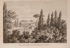Vue Prise dans le Jardin... - Etching by C. Chancourtois - Early 19th Century