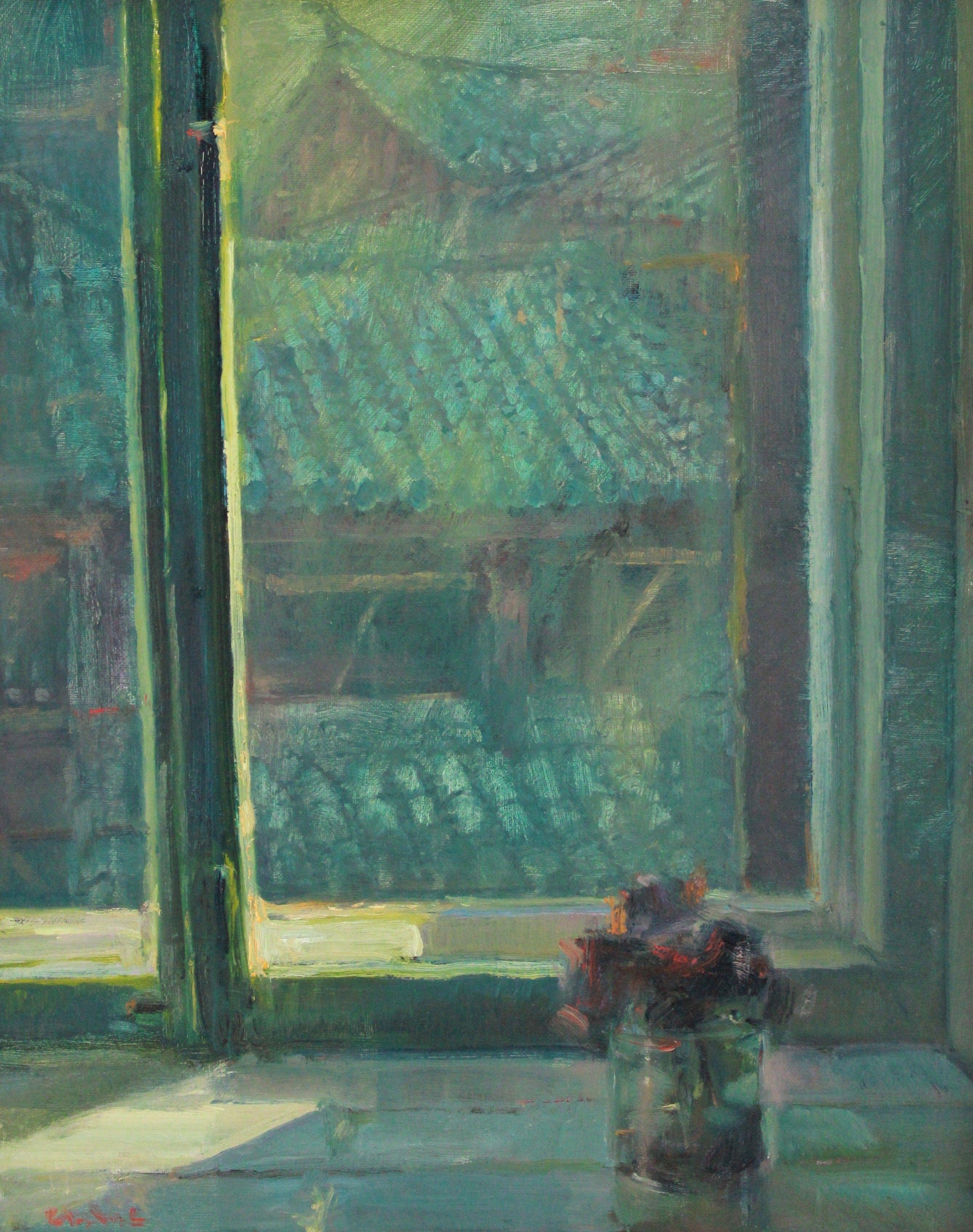 Charles Choi Still-Life Painting – Schöner Sonnenuntergang, Gemälde, Öl auf Leinwand