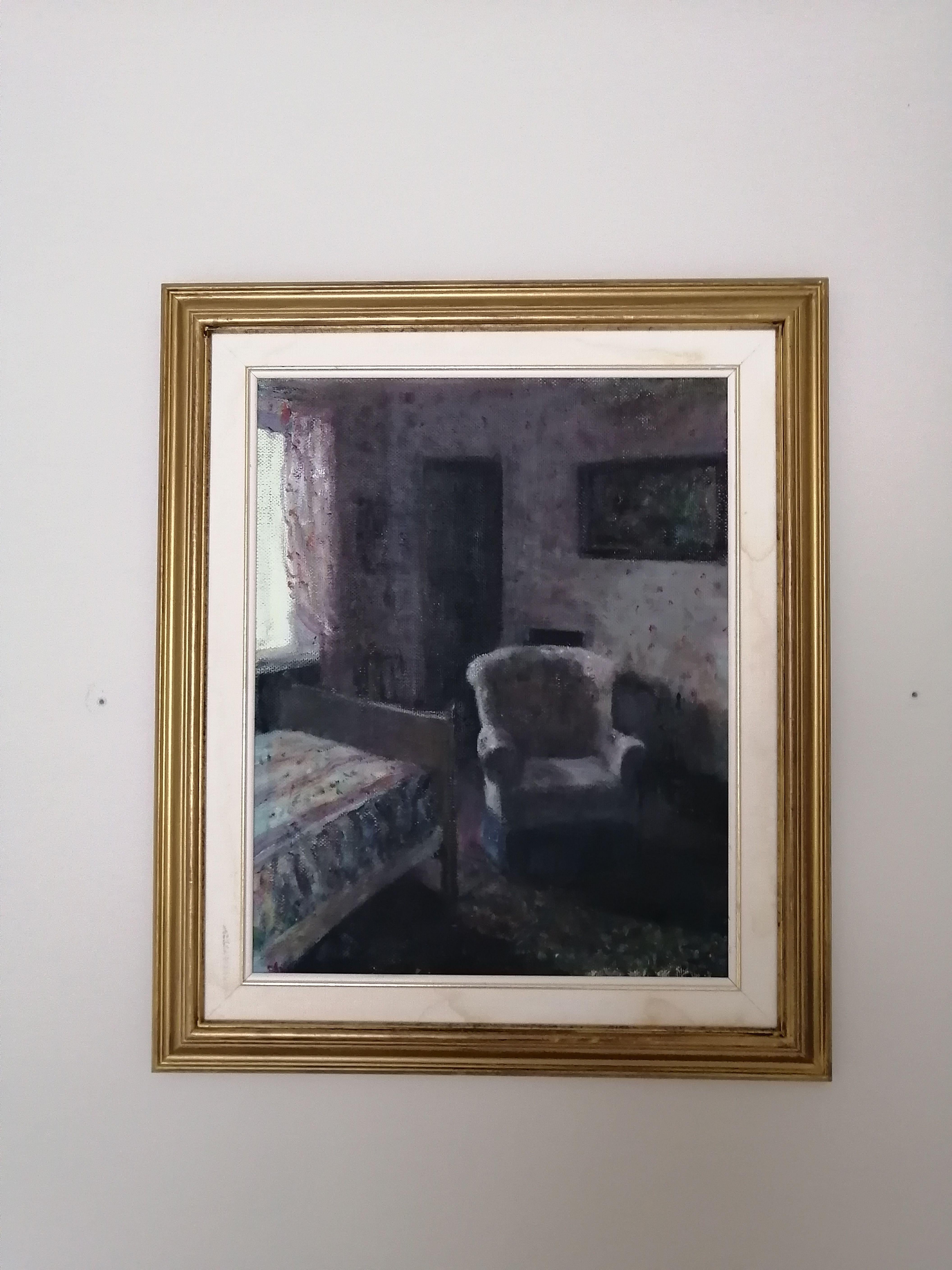 Stuhl Serie 5, Gemälde, Öl auf Leinwand (Realismus), Painting, von Charles Choi