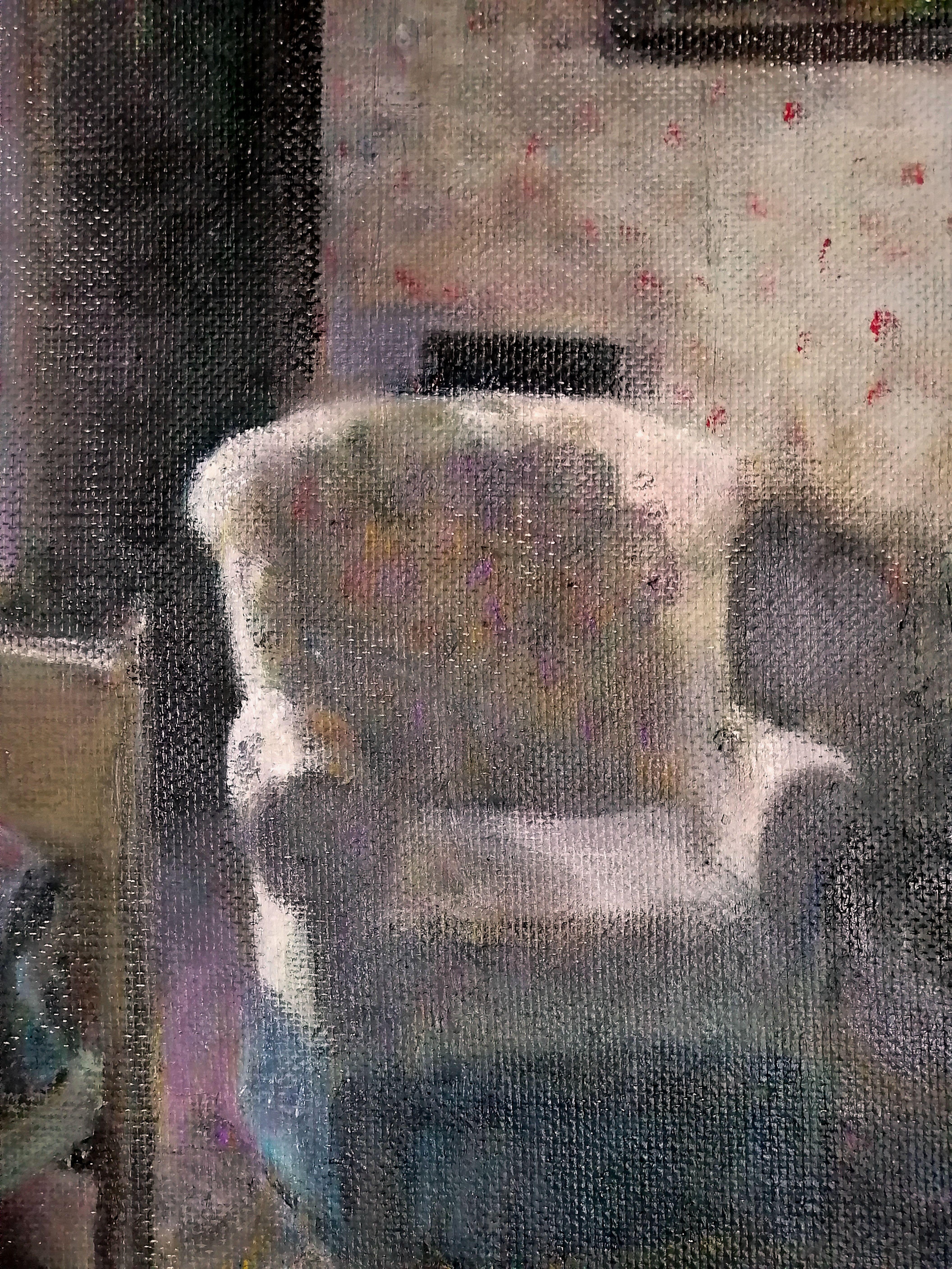 Stuhl Serie 5, Gemälde, Öl auf Leinwand im Angebot 1