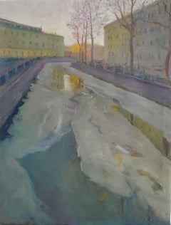 Late Snow 2, Painting, Oil on Canvas