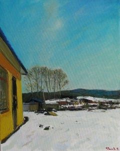 Peaceful Village 2, Painting, Oil on Canvas