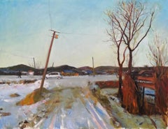 Peaceful Village 3, Painting, Oil on Canvas