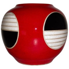 Charles Chrisco Raku Studio Pottery Orb Vase