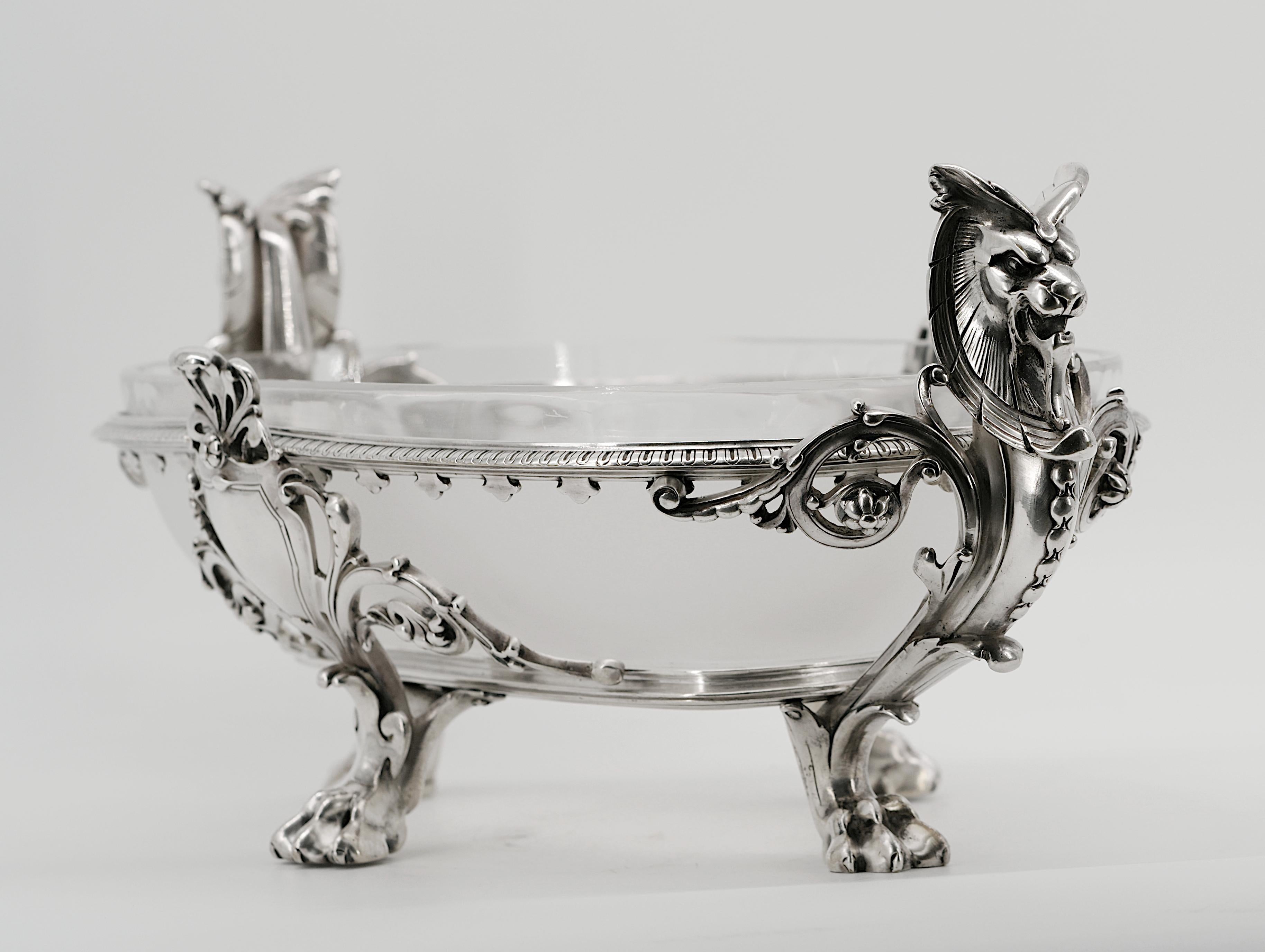 Charles Christofle Centre de table en bronze argenté Napoléon III, 1856 en vente 5