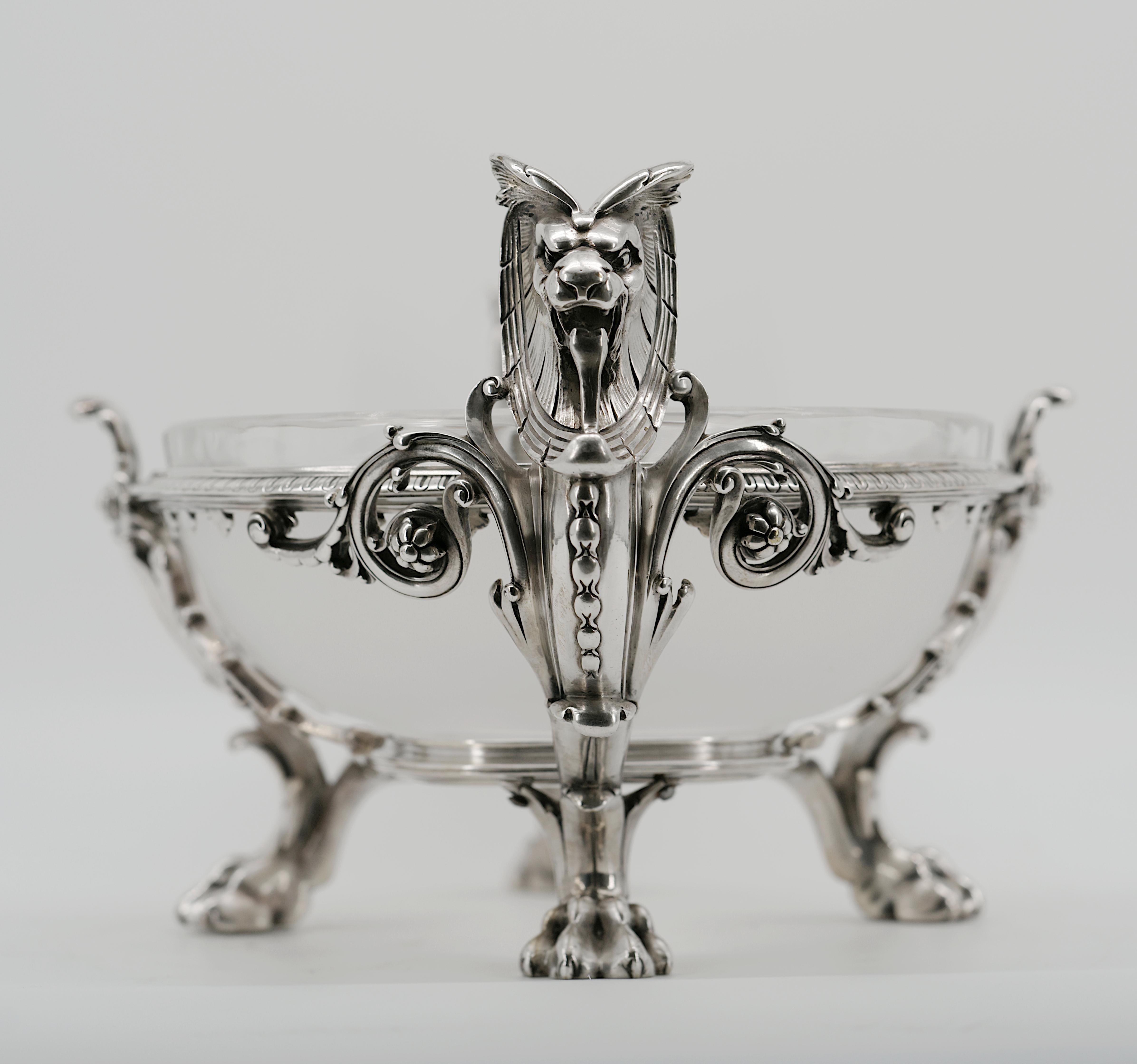 Charles Christofle Centre de table en bronze argenté Napoléon III, 1856 en vente 6