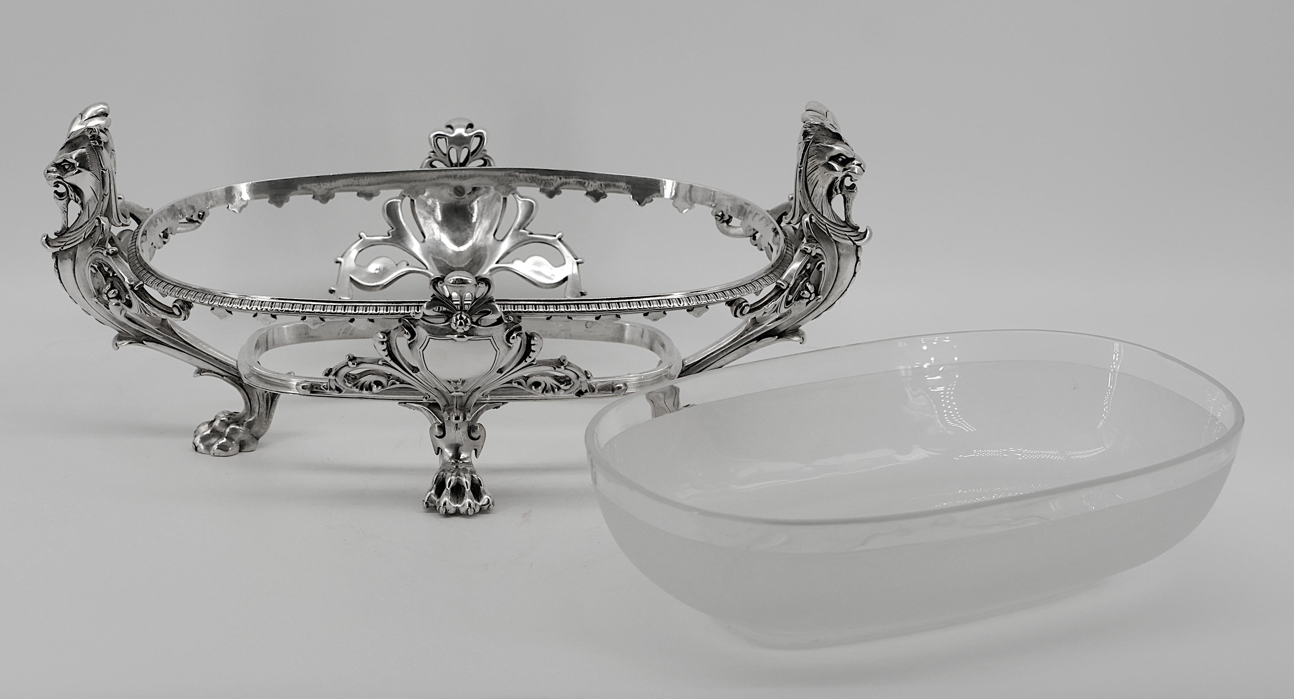 Charles Christofle Centre de table en bronze argenté Napoléon III, 1856 en vente 8