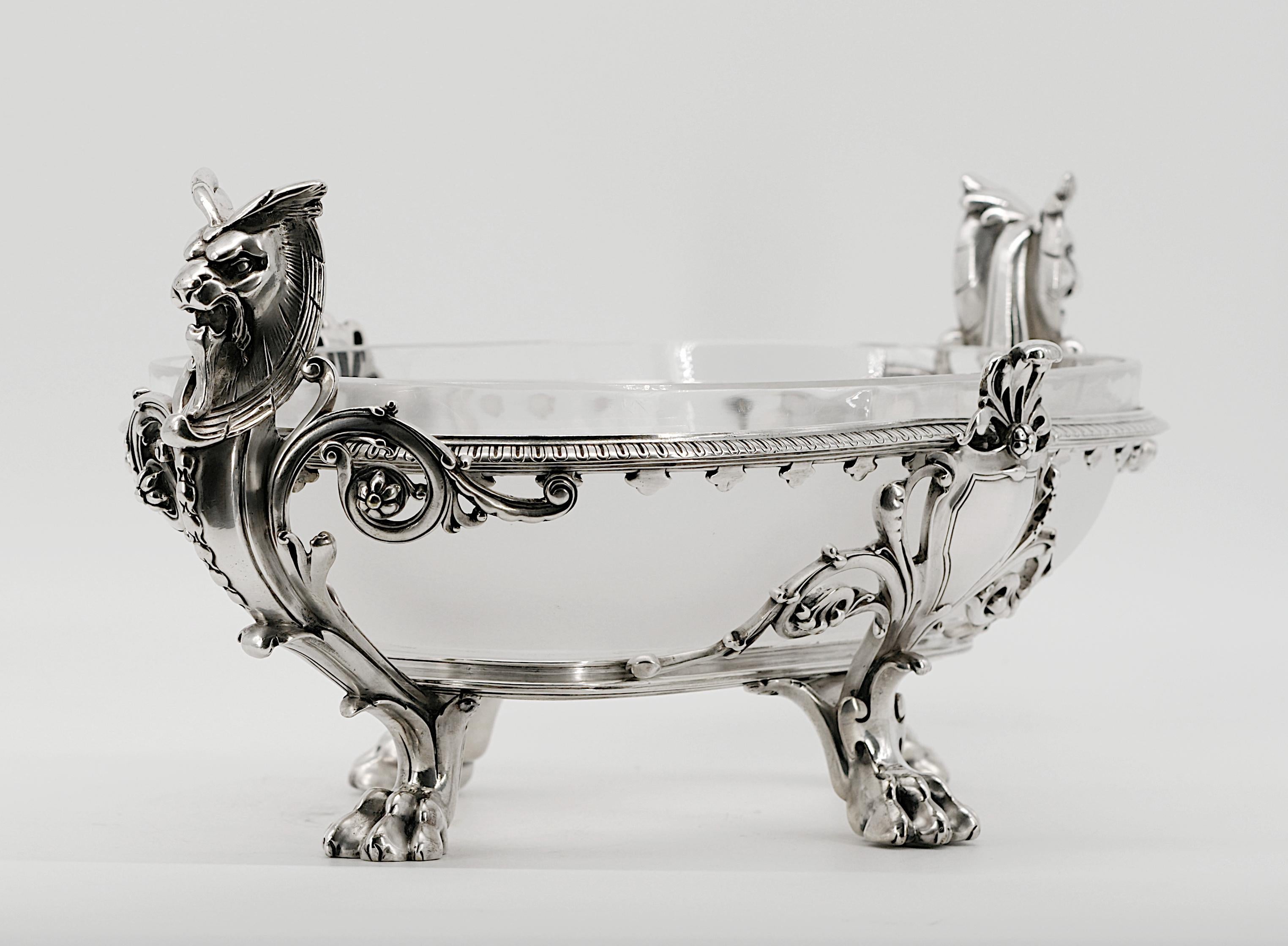Charles Christofle Centre de table en bronze argenté Napoléon III, 1856 en vente 1