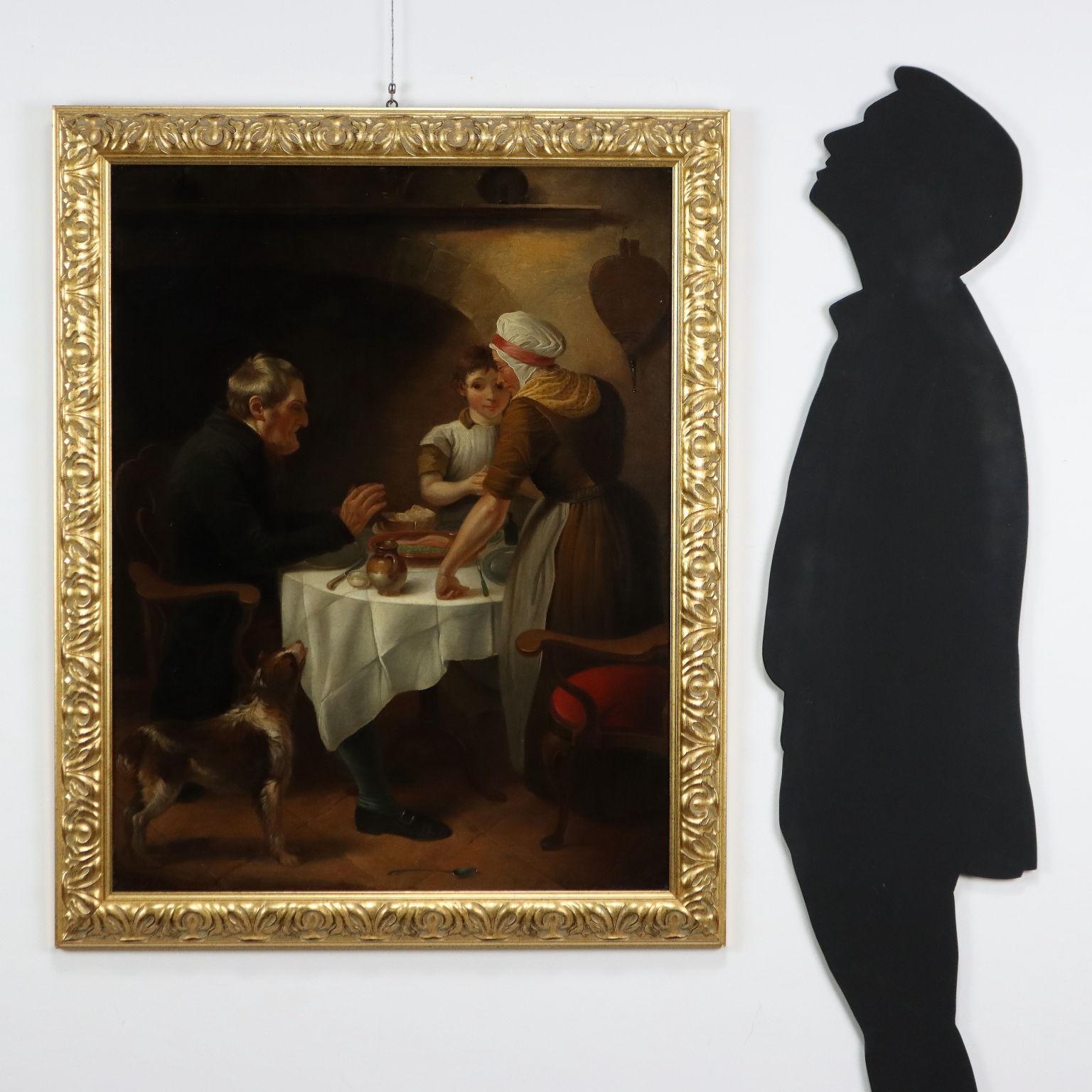 The Family Lunch 1802 Painting by Charles Christophe Coventry For Sale 1