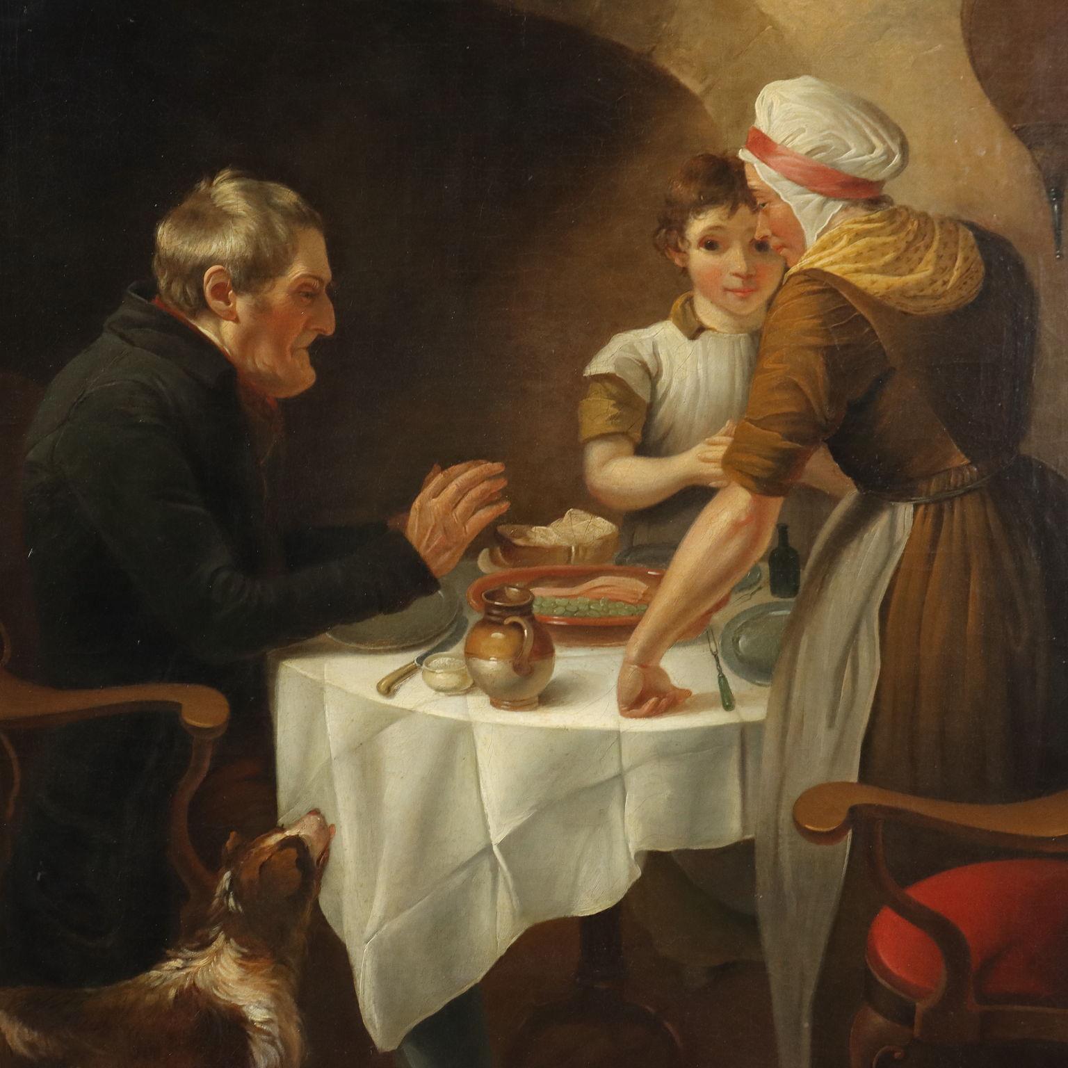 The Family Lunch 1802 Painting by Charles Christophe Coventry For Sale 2