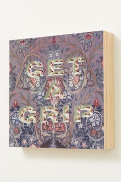 "GET A GRIP" Testo in grassetto in carta dimensionale di Charles Clary