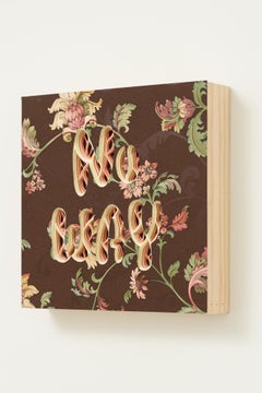 "NO WAY" Papier découpé à la main et stratifié avec un design floral par Charles Clary