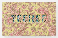 "TEEHEE" Hand-Cut and Layered Paper Wall-Hanging with Paisley Pattern