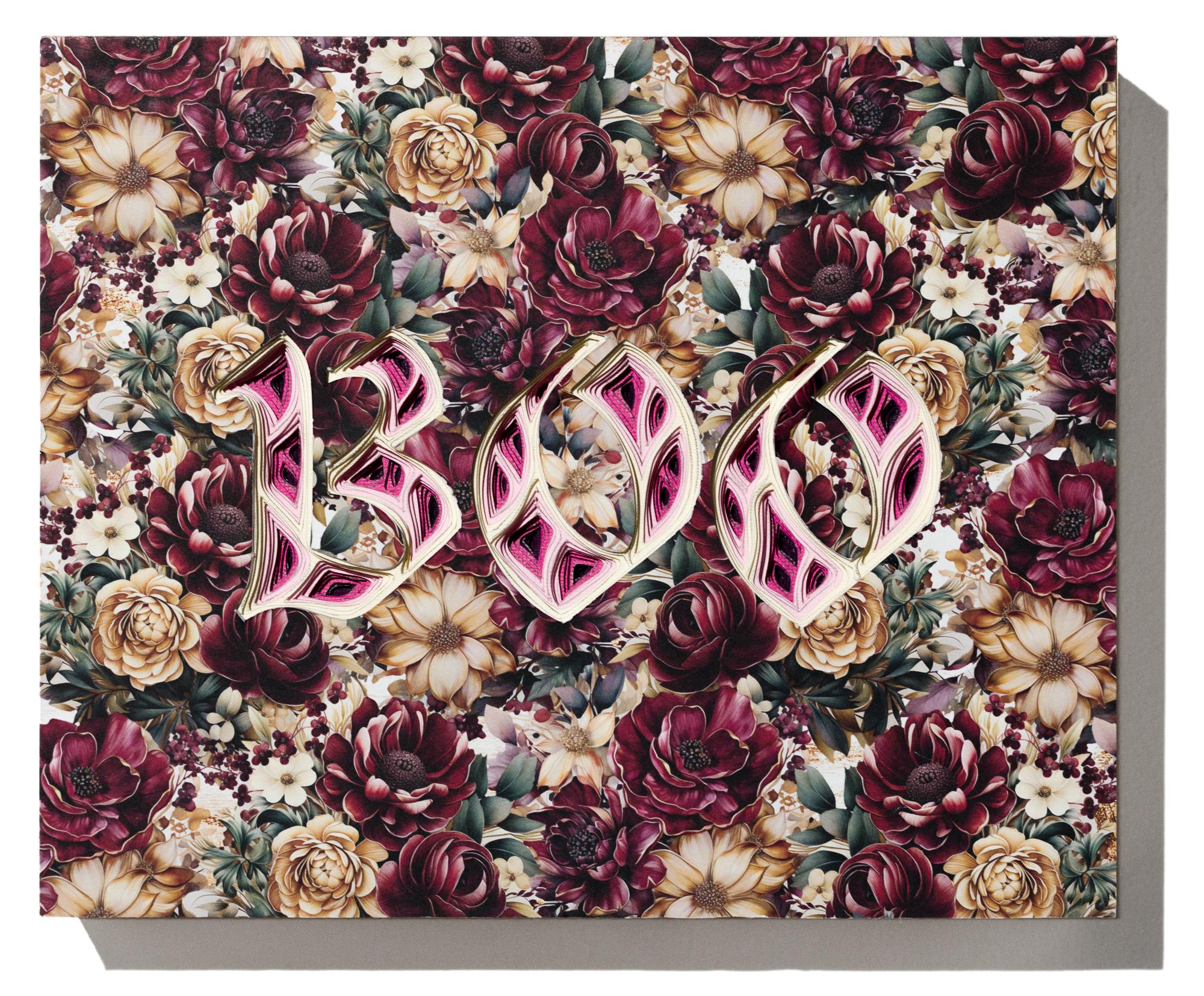 "BOO",  Dimensional Wall-Hanging Sculpture by Charles Clary