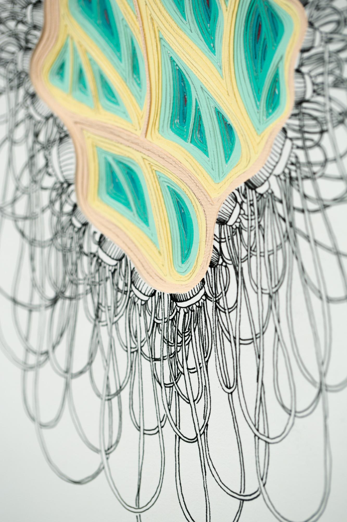 Mouvement Phlebotomy à double fuseau n° 10 - Gris Abstract Sculpture par Charles Clary