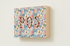 "POS" Contemporary Sculptural Wall Hanging with Ornamental Floral Lettering