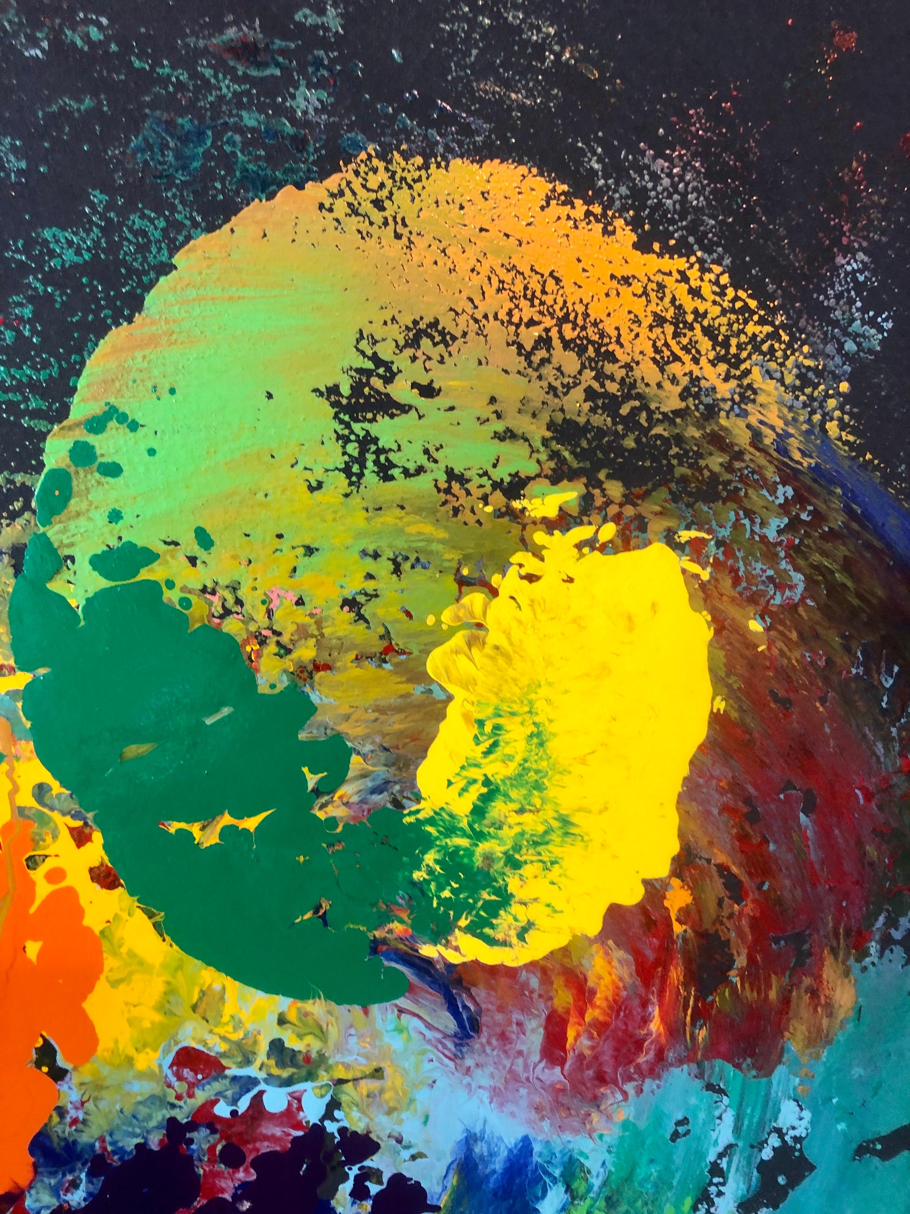 Charles Clough Immagine Generazione Espressionista Astratta Pittura a olio smaltato in vendita 1