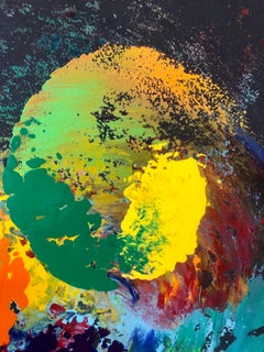 Charles Clough Picture Generation Abstract Expressionist Oil Enamel Painting