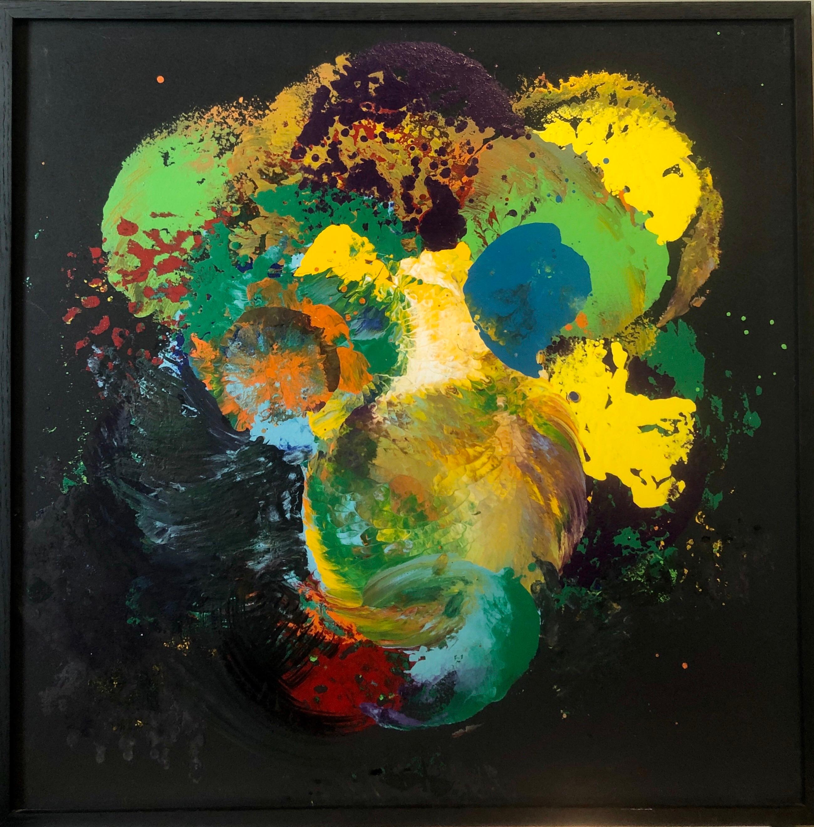 Charles Clough Immagine Generazione Espressionista Astratta Pittura a olio smaltato in vendita 1