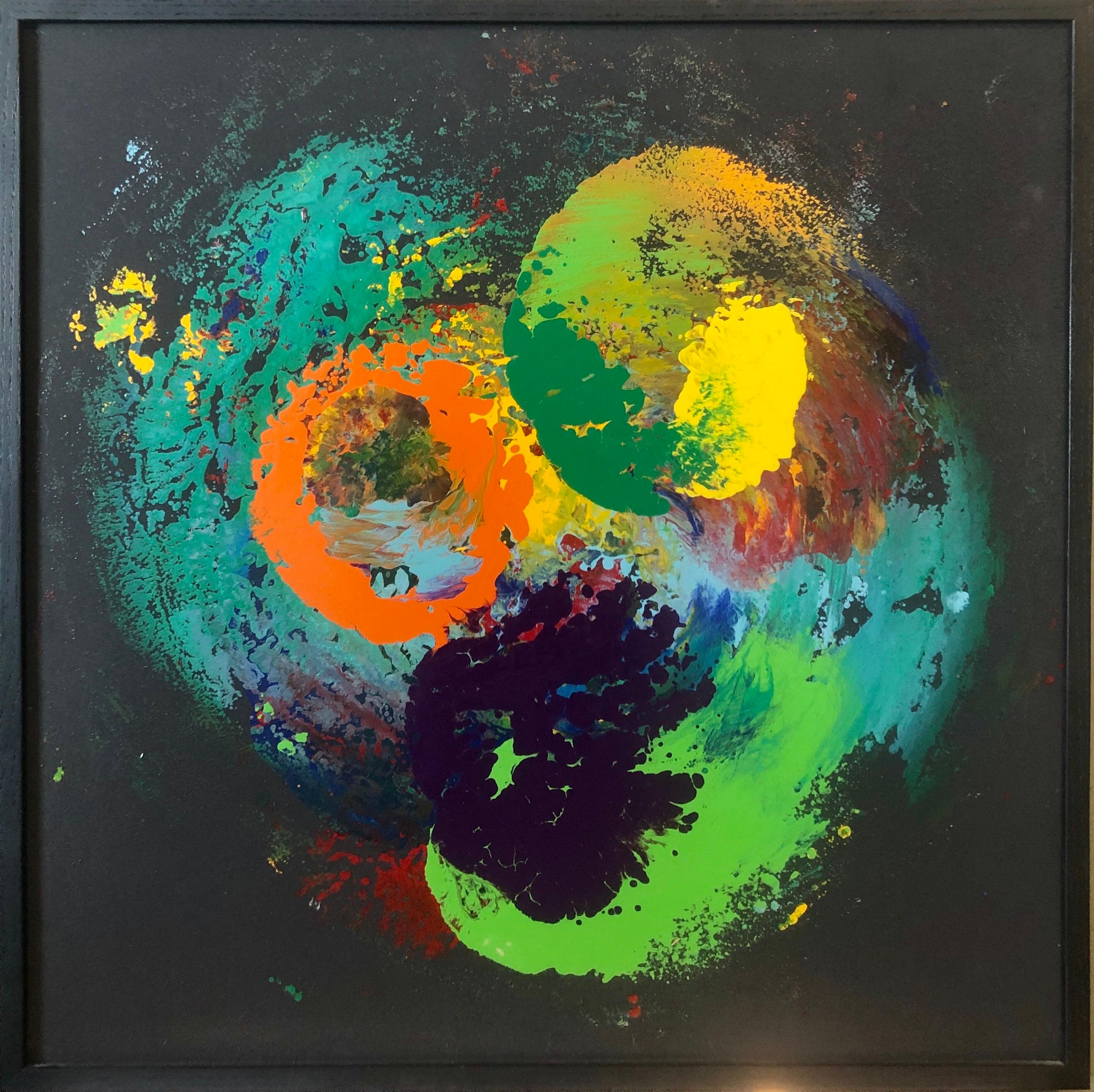 Charles Clough Immagine Generazione Espressionista Astratta Pittura a olio smaltato in vendita 2