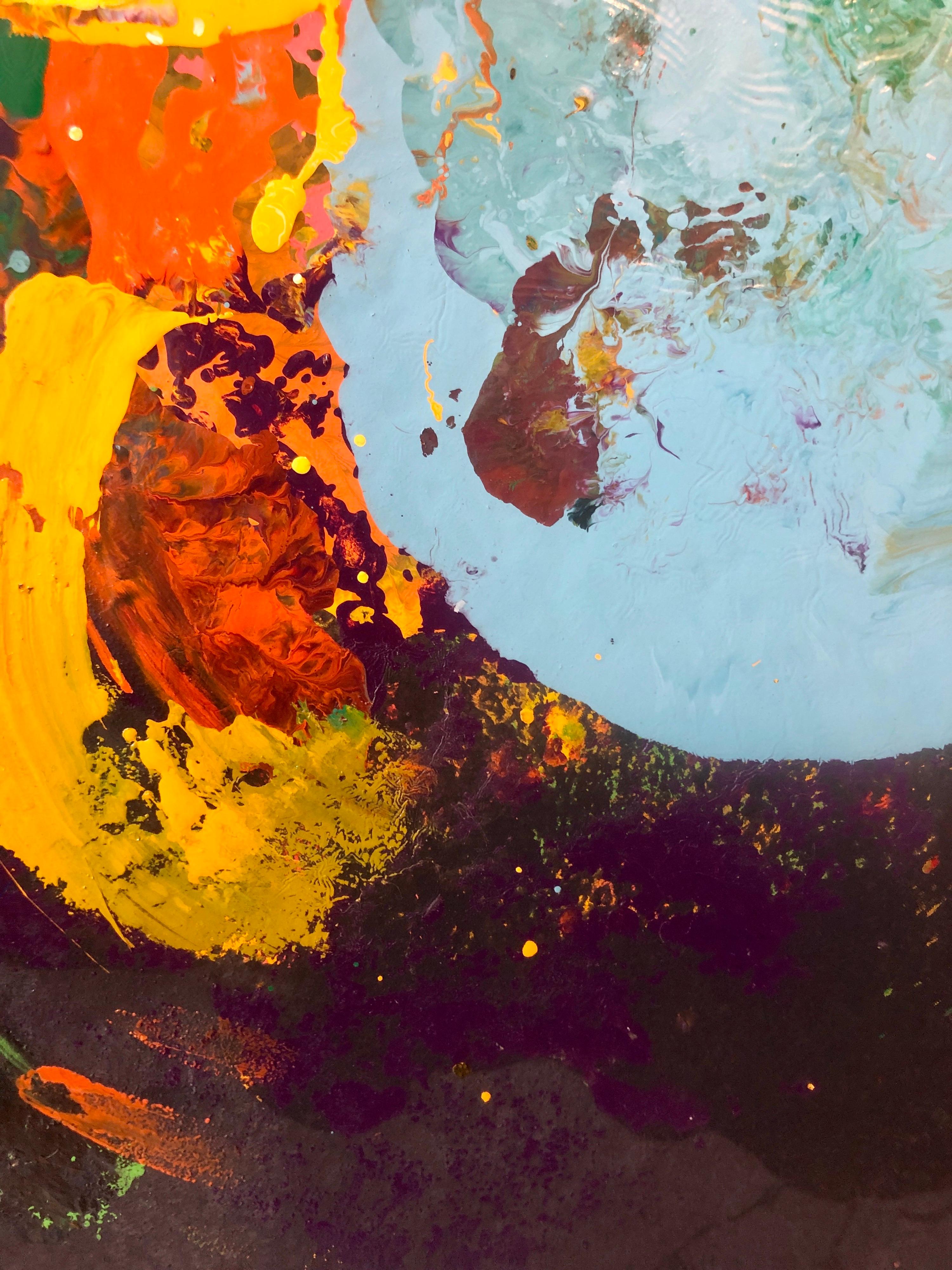 Charles Clough Immagine Generazione Espressionista Astratta Pittura a olio smaltato in vendita 2