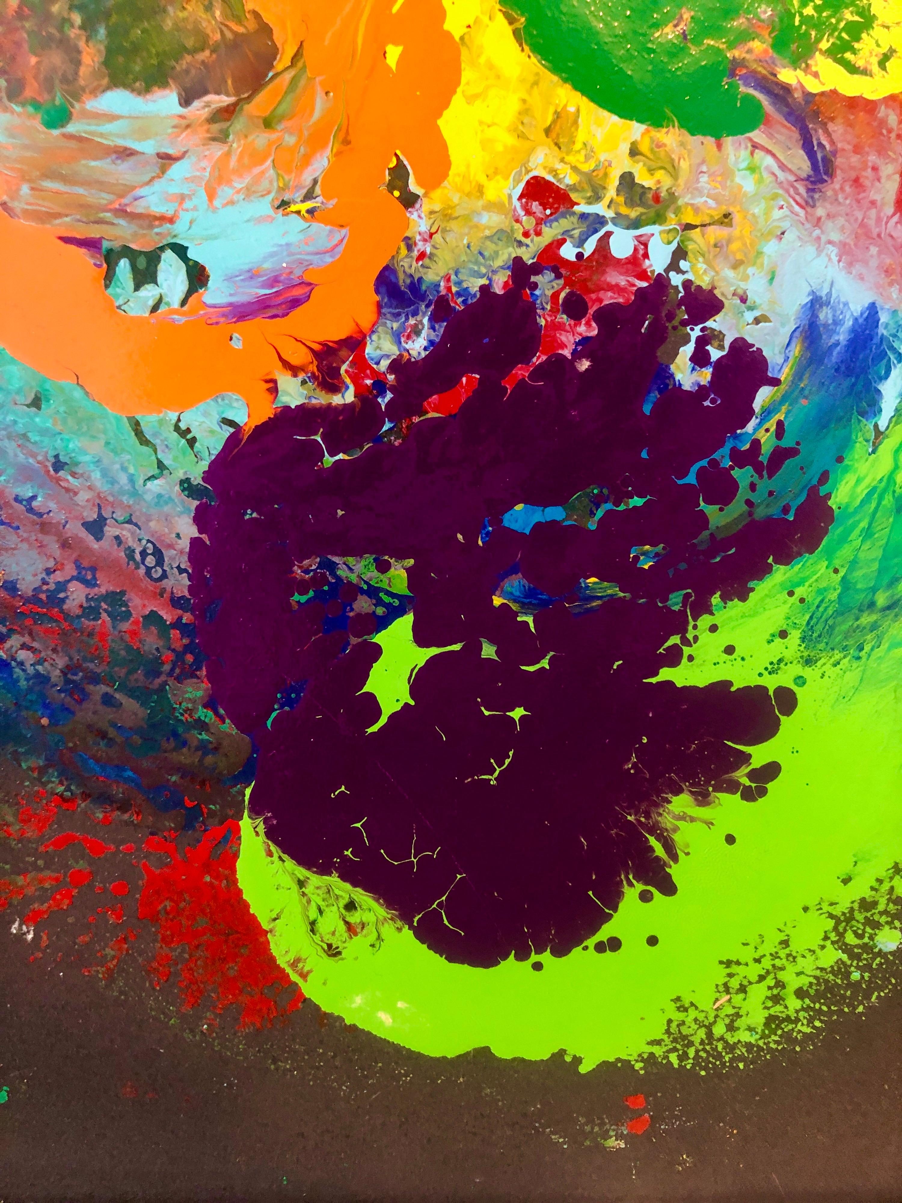 Charles Clough Immagine Generazione Espressionista Astratta Pittura a olio smaltato in vendita 4
