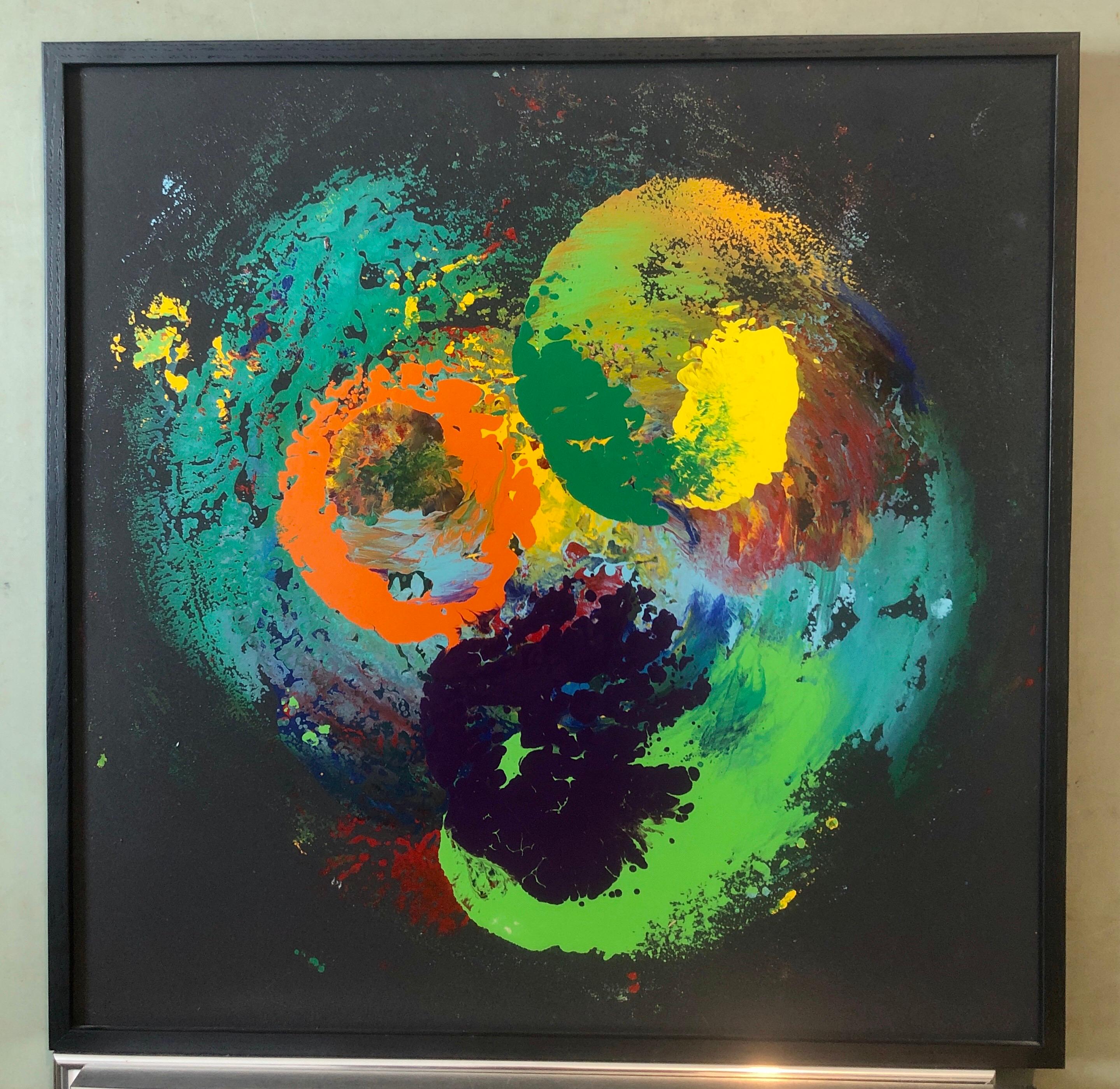 Charles Clough Immagine Generazione Espressionista Astratta Pittura a olio smaltato in vendita 7