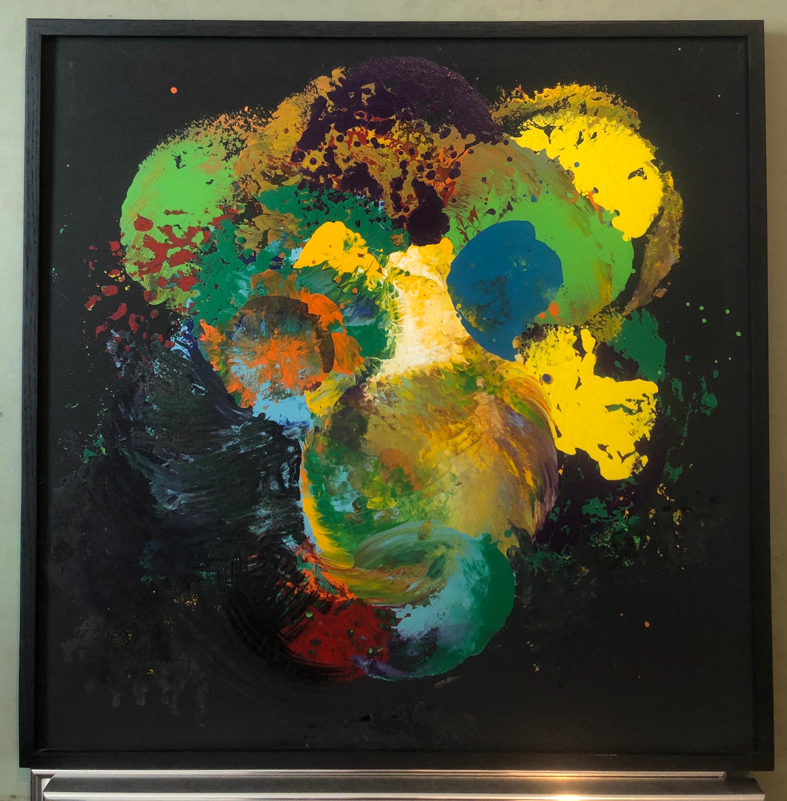 Charles Clough Immagine Generazione Espressionista Astratta Pittura a olio smaltato in vendita 7