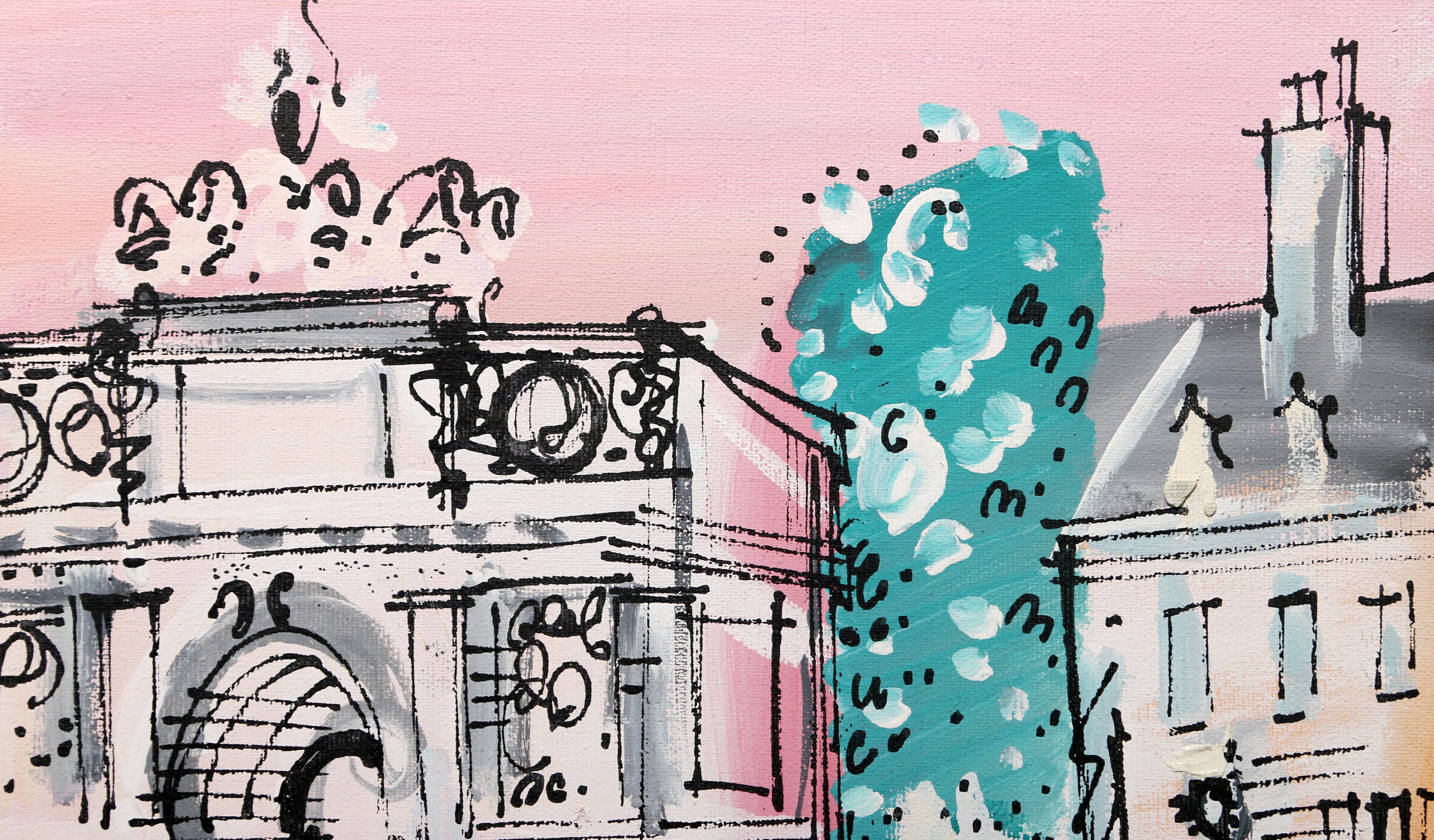 Arco del Triunfo del Carrusel 7, Pintura acrílica sobre lienzo de Charles Cobelle en venta 1