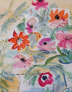 Flores, acuarela impresionista de Charles Cobelle