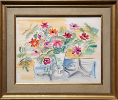 Fleurs, Impressionist Painting by Charles Cobelle