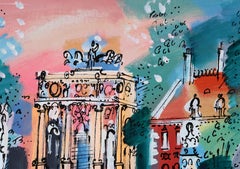 Monument, Paris, gerahmtes impressionistisches Gemälde von Charles Cobelle