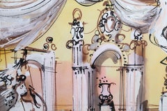 Palace, peinture impressionniste acrylique sur papier de Charles Cobelle