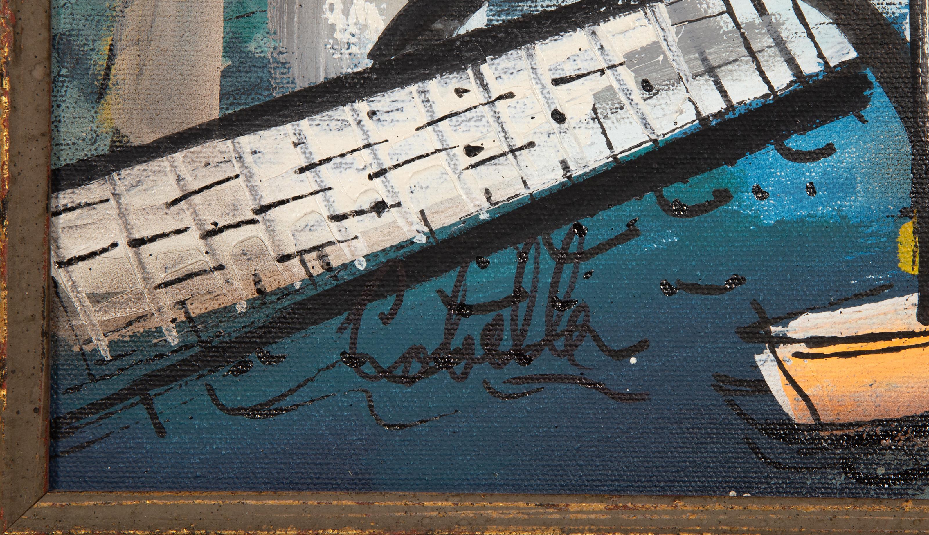 Puentes de París 1, Pintura acrílica moderna de Charles Cobelle en venta 3