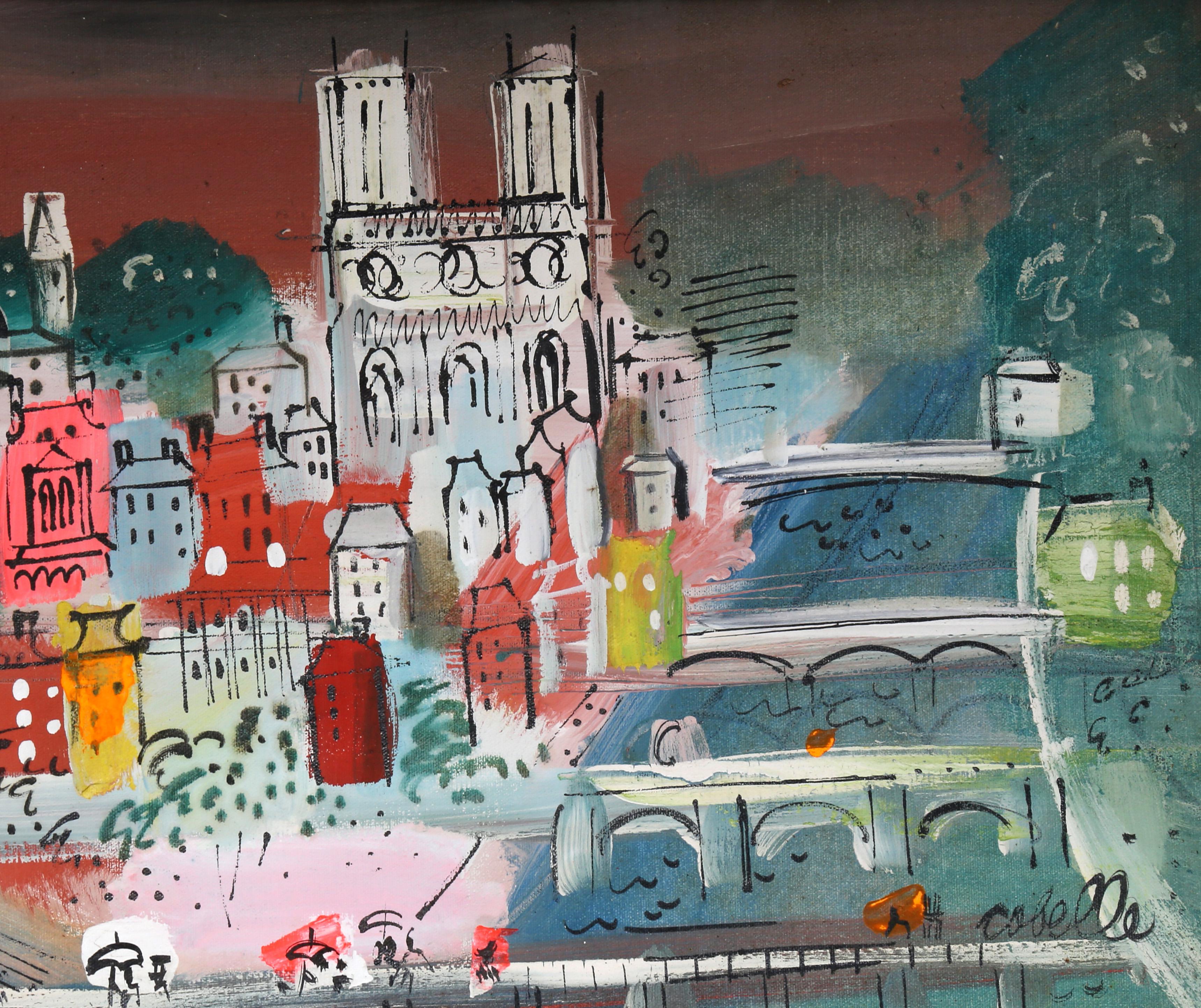 Les ponts de Paris, peinture de Charles Cobelle en vente 1