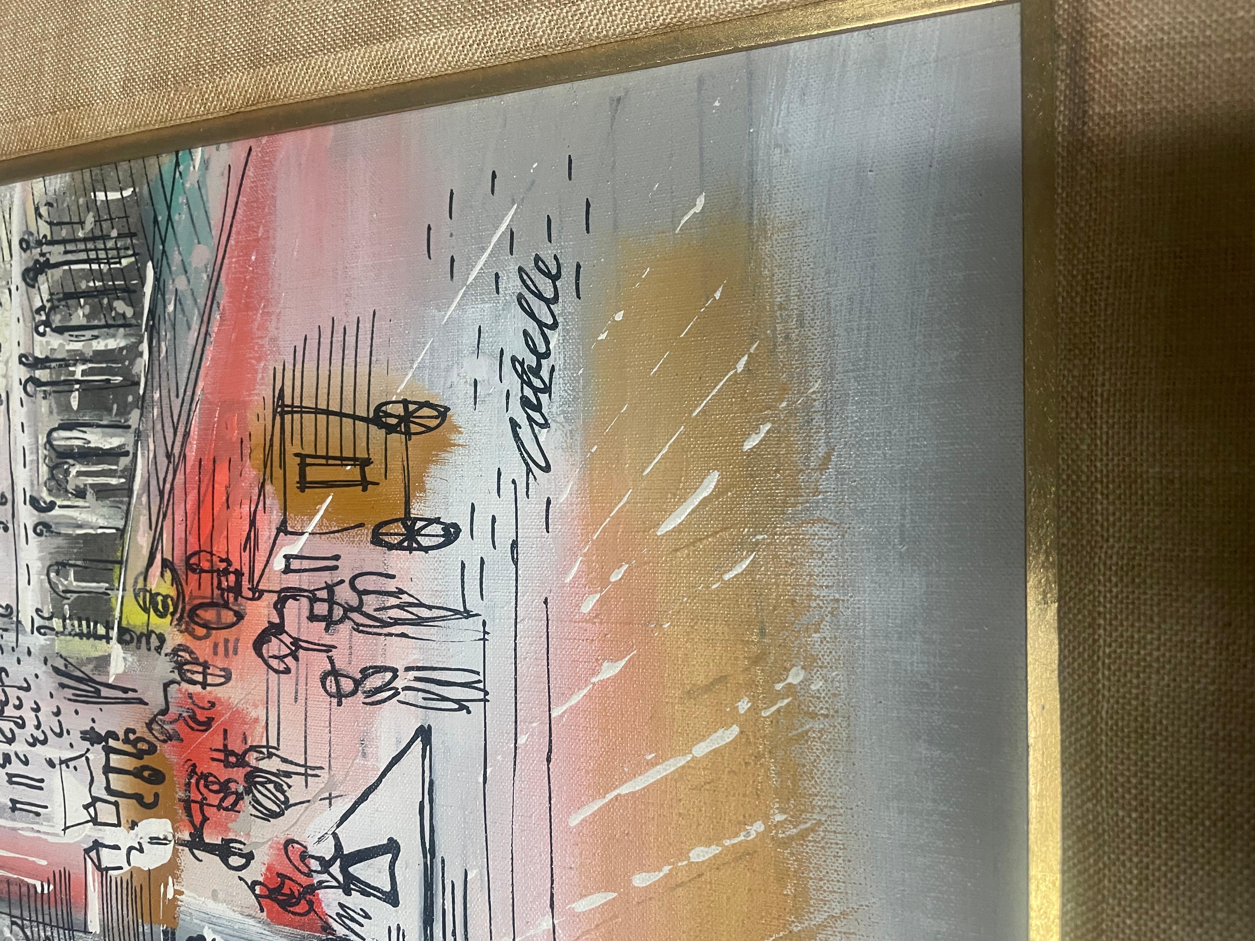 Dies ist ein Charles Cobelle Paris Szene Ölgemälde. Der Zustand ist gut. Maße 32x28