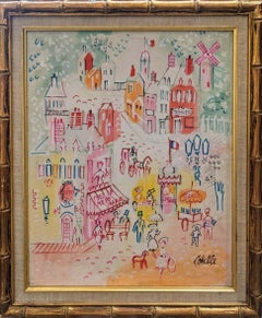 "Paris Street Scene, " Charles Cobelle, Colorful Naive French Landscape